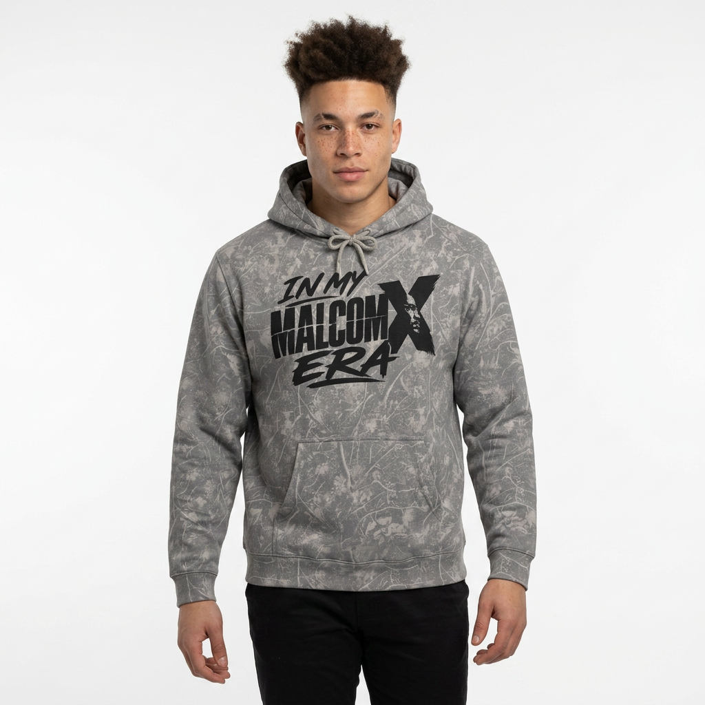 Malcolm X Graphic Hoodie — Iconic Civil Rights Portrait Sweatshirt