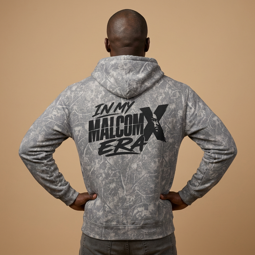 Malcolm X Graphic Hoodie — Iconic Civil Rights Portrait Sweatshirt