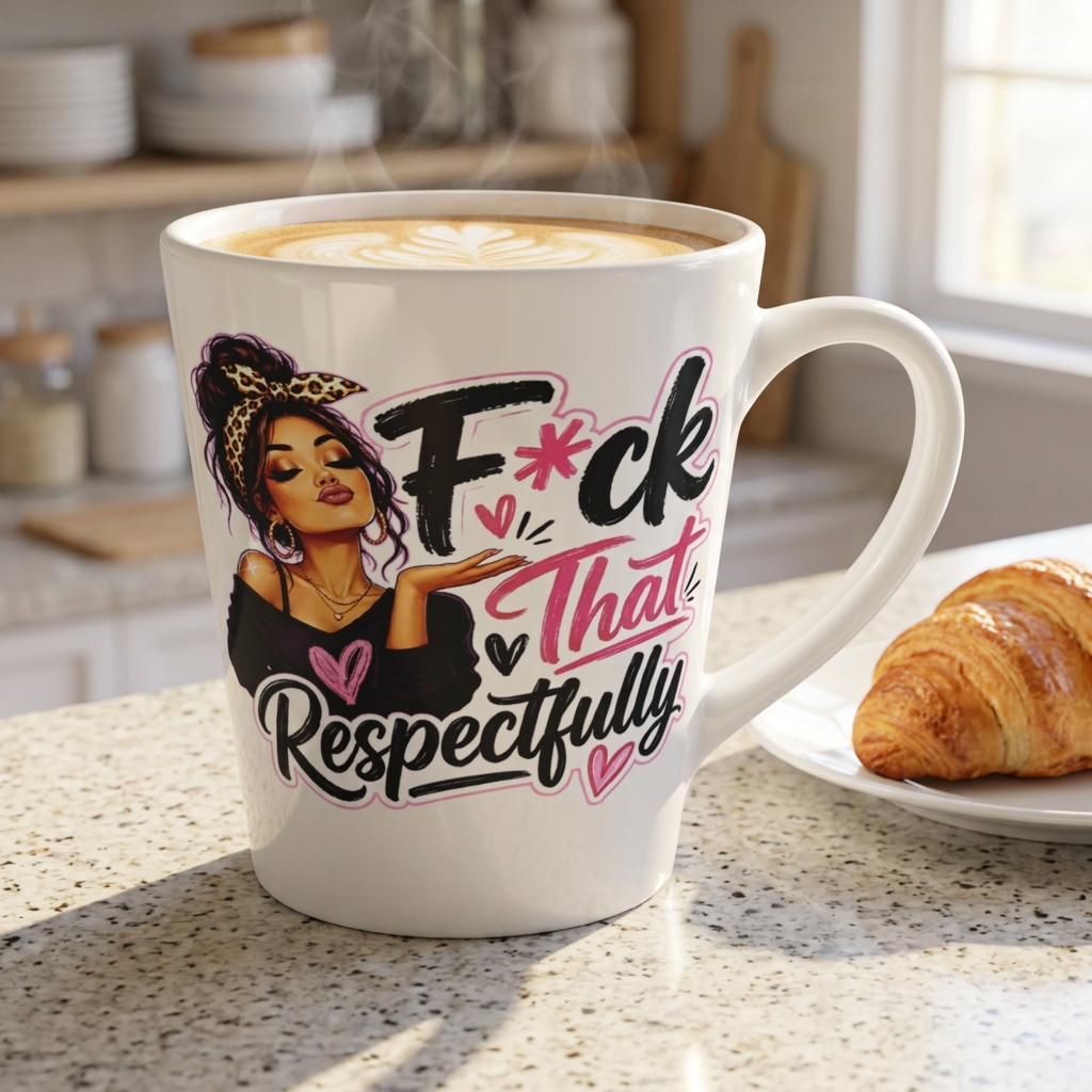 Fuck It! Latte Mug, Sassy Coffee Cup
