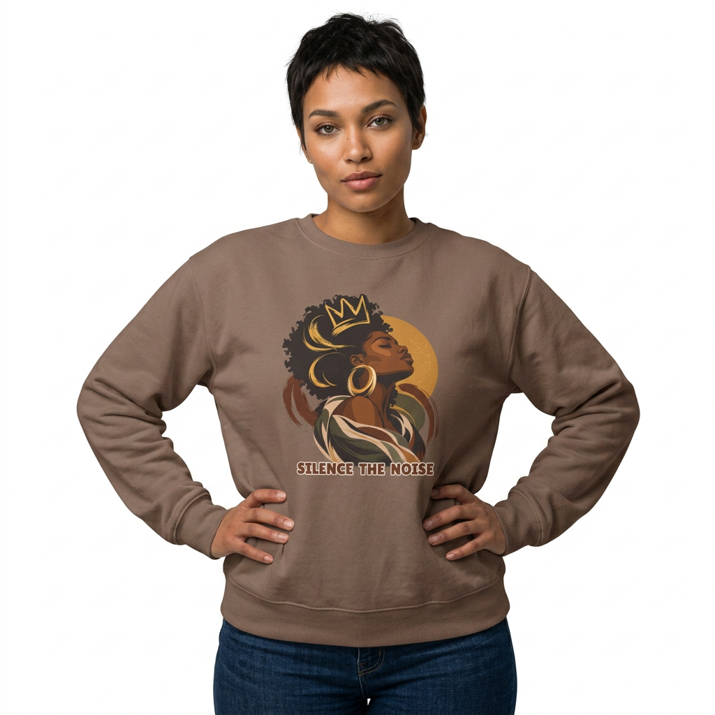 Women's Afrocentric Silence Crewneck Sweatshirt