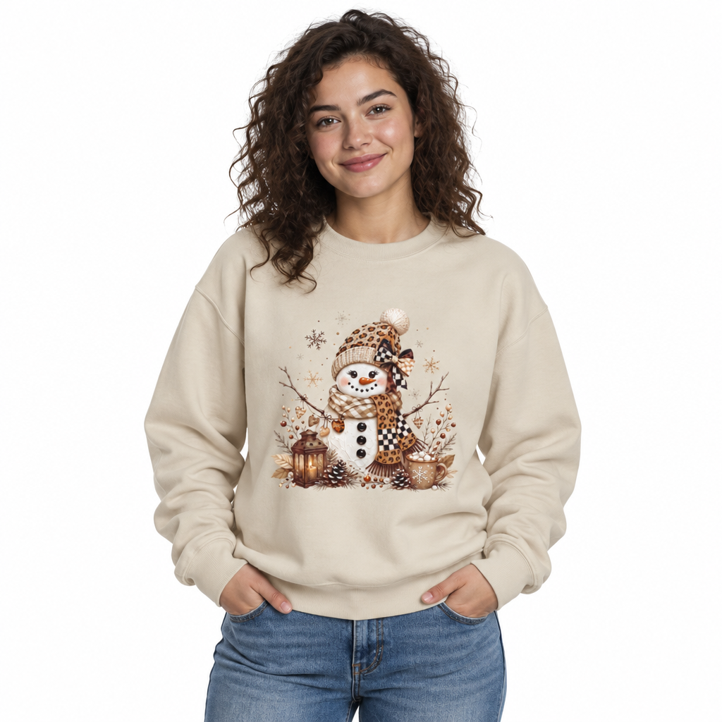 Cozy Snowman Winter Crewneck Sweatshirt