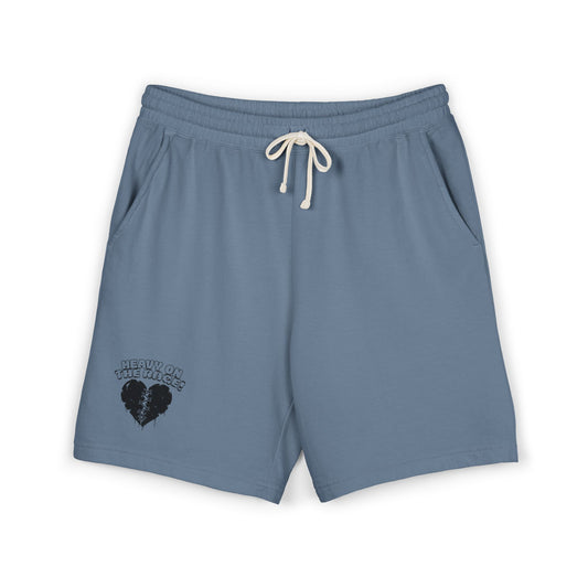 Heavy on the Rage Athletic Fleece Shorts -BE READY! (Right-Leg Print)