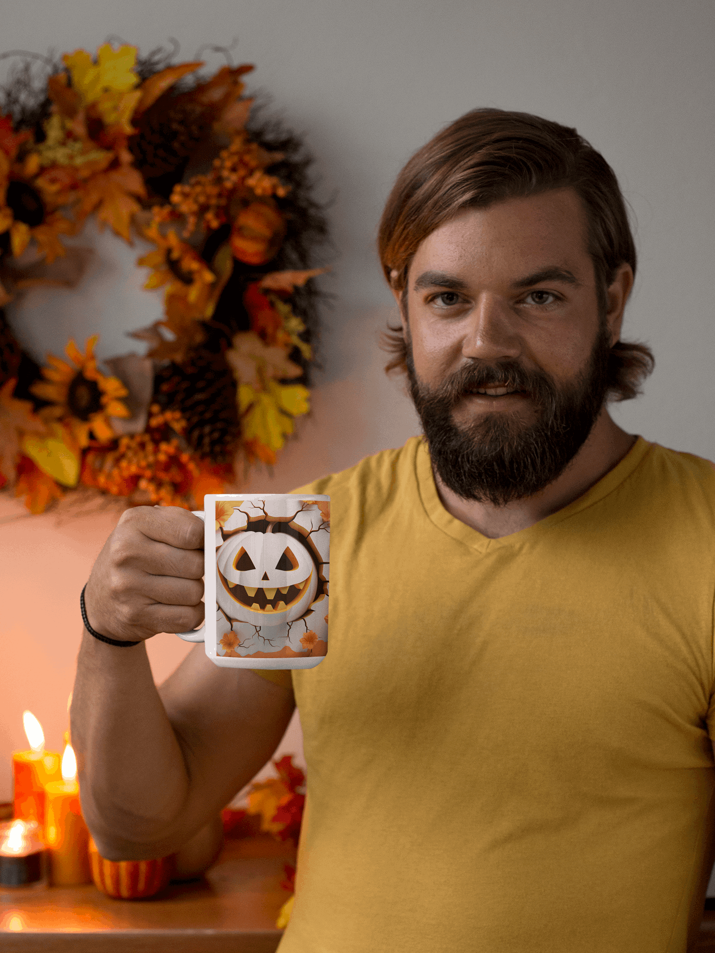 3D Halloween Pumpkin Coffee Mug, Brand63