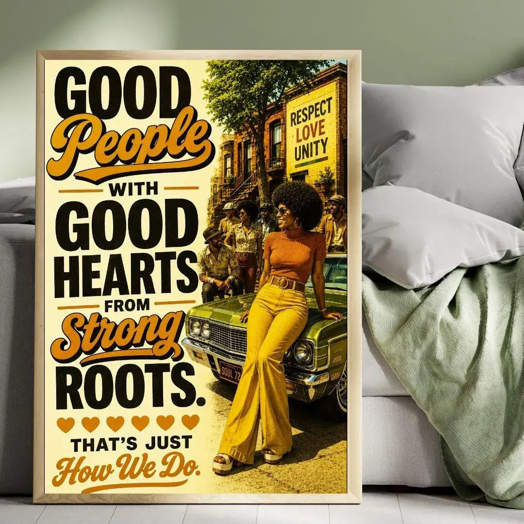 70's African-American Men and Women Digital Download Wall Art | Black Culture Vibes