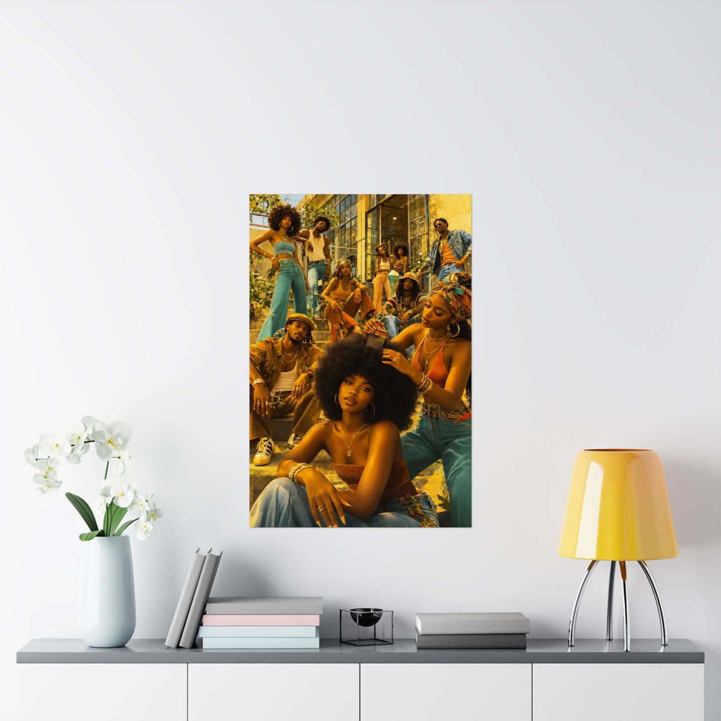 70's Black People Vibes Printable Wall Art | Afrocentric Photo, Brand63