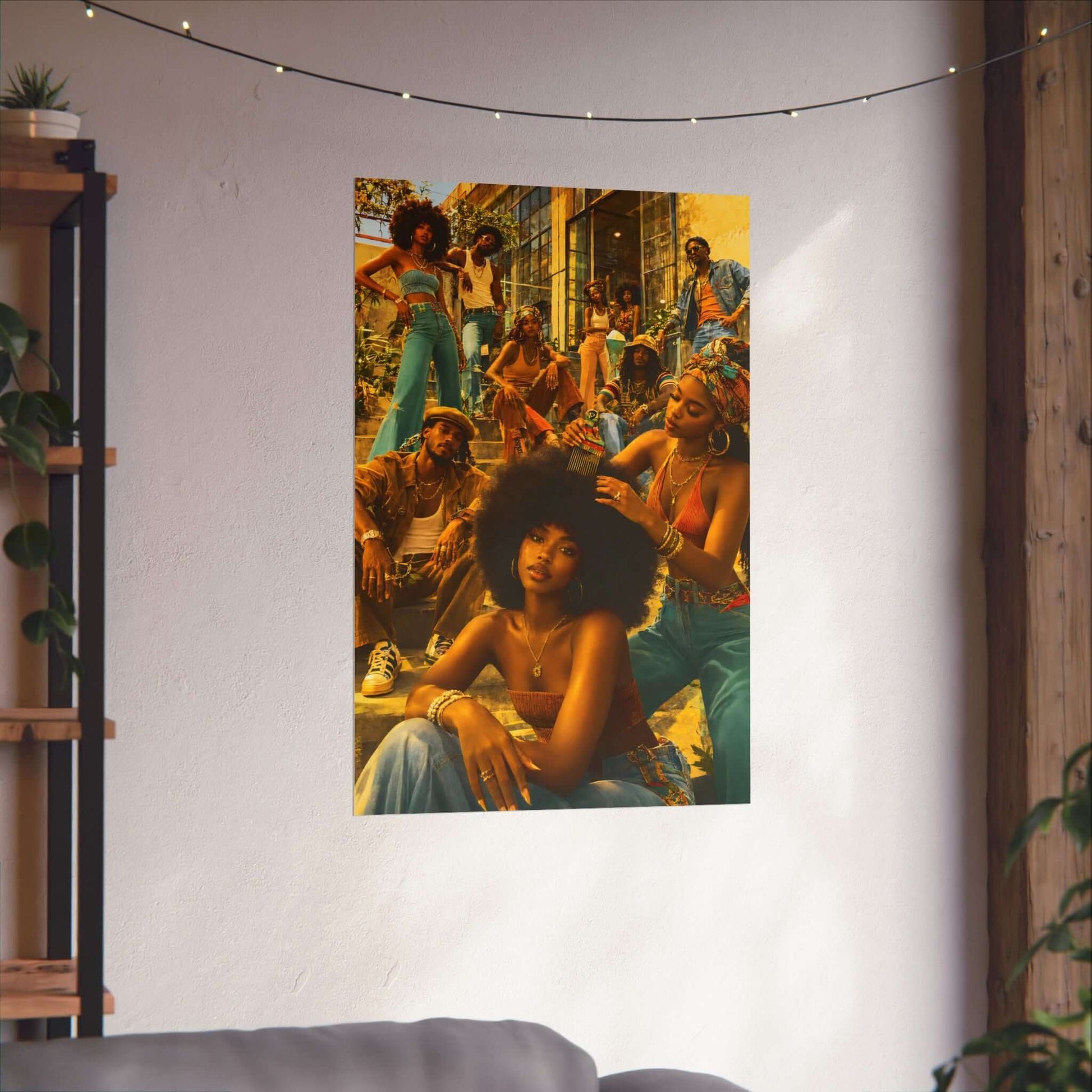 70's Black People Vibes Printable Wall Art | Afrocentric Photo, Brand63