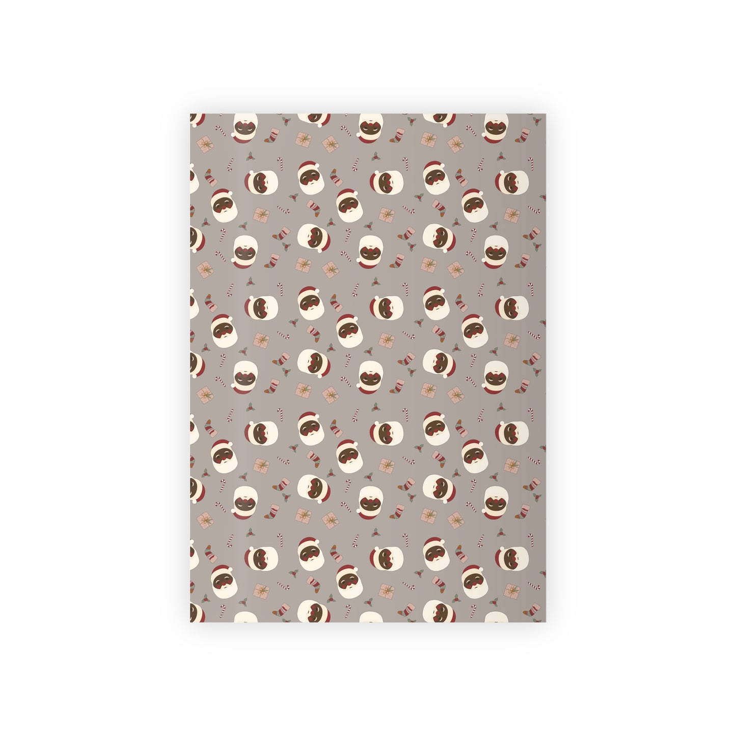 Black Santa Christmas Wrapping Paper, Brand63