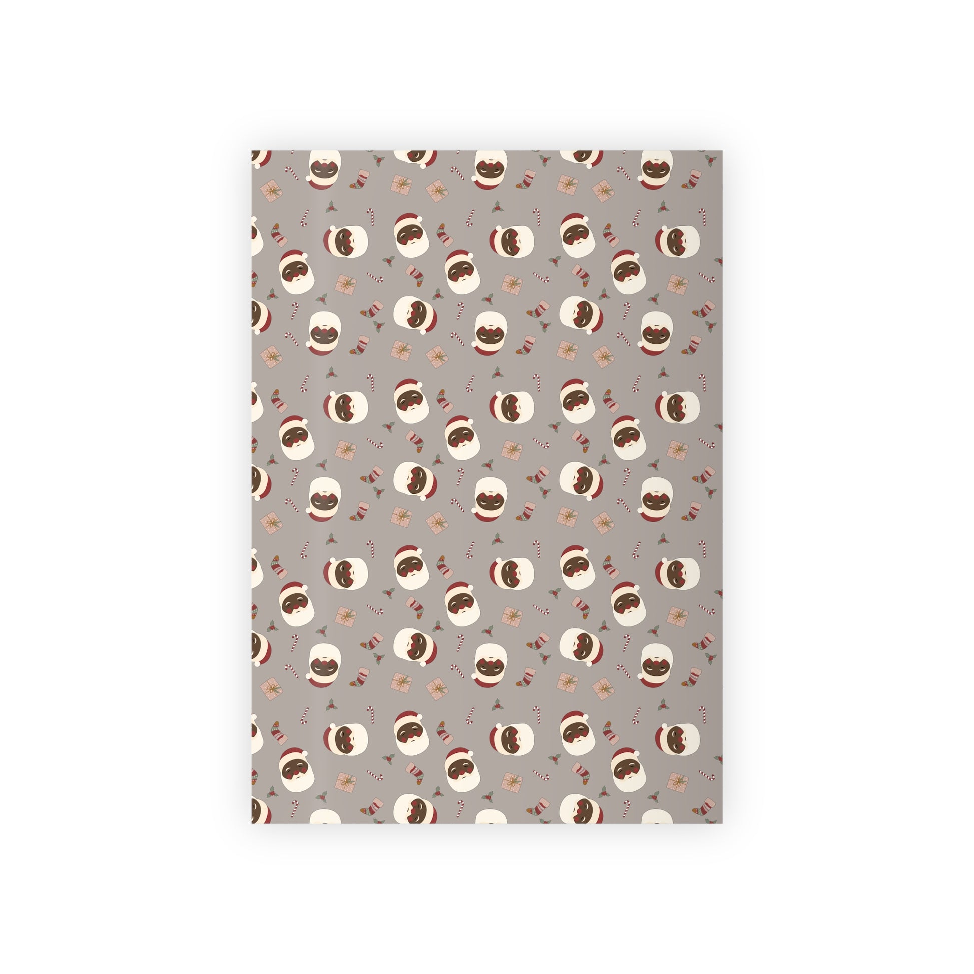 Black Santa Christmas Wrapping Paper, Brand63