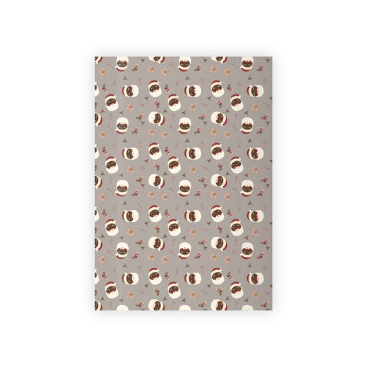 Black Santa Christmas Wrapping Paper, Brand63
