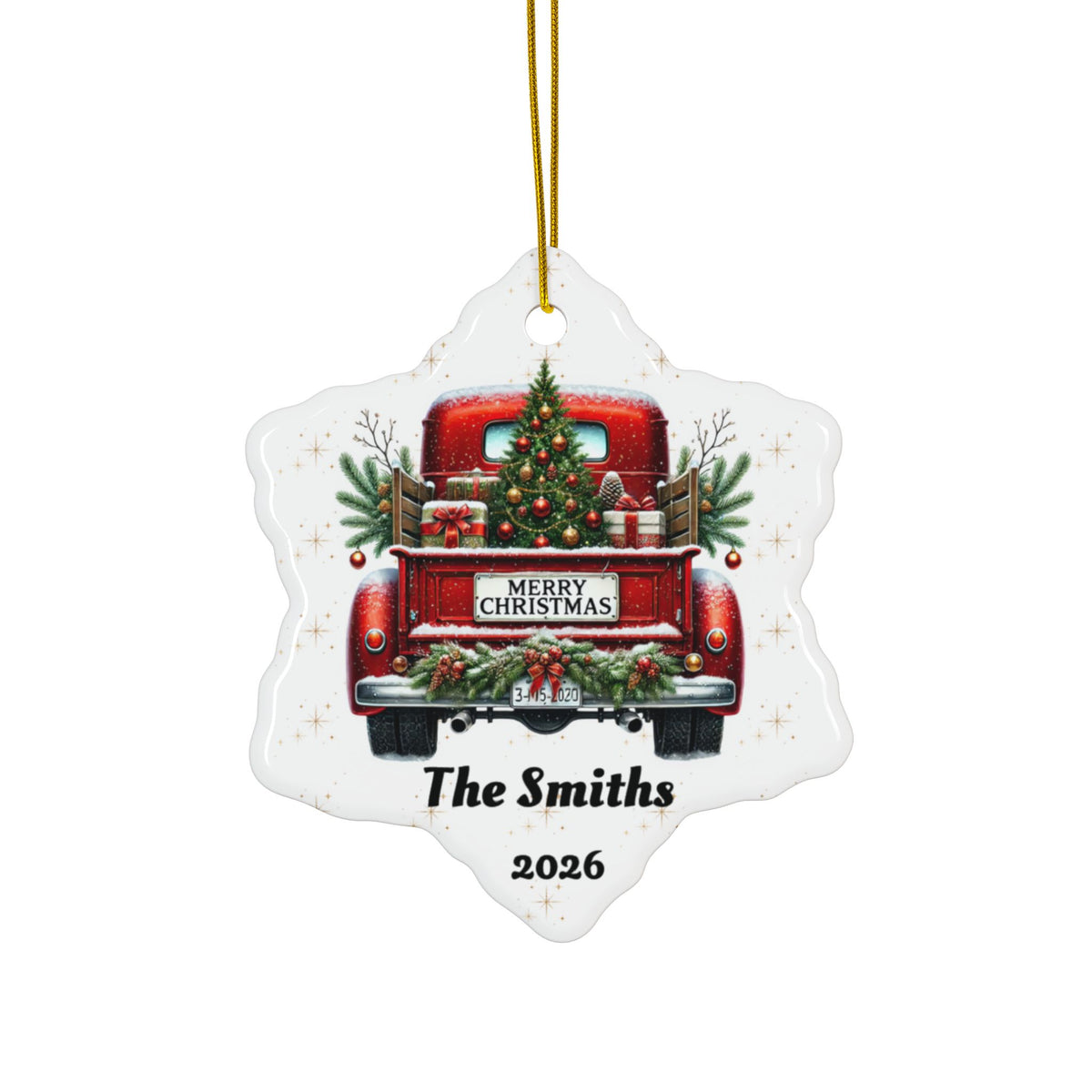 Personalized Old Fashion Christmas Ornament Set (5pcs, 10pcs)