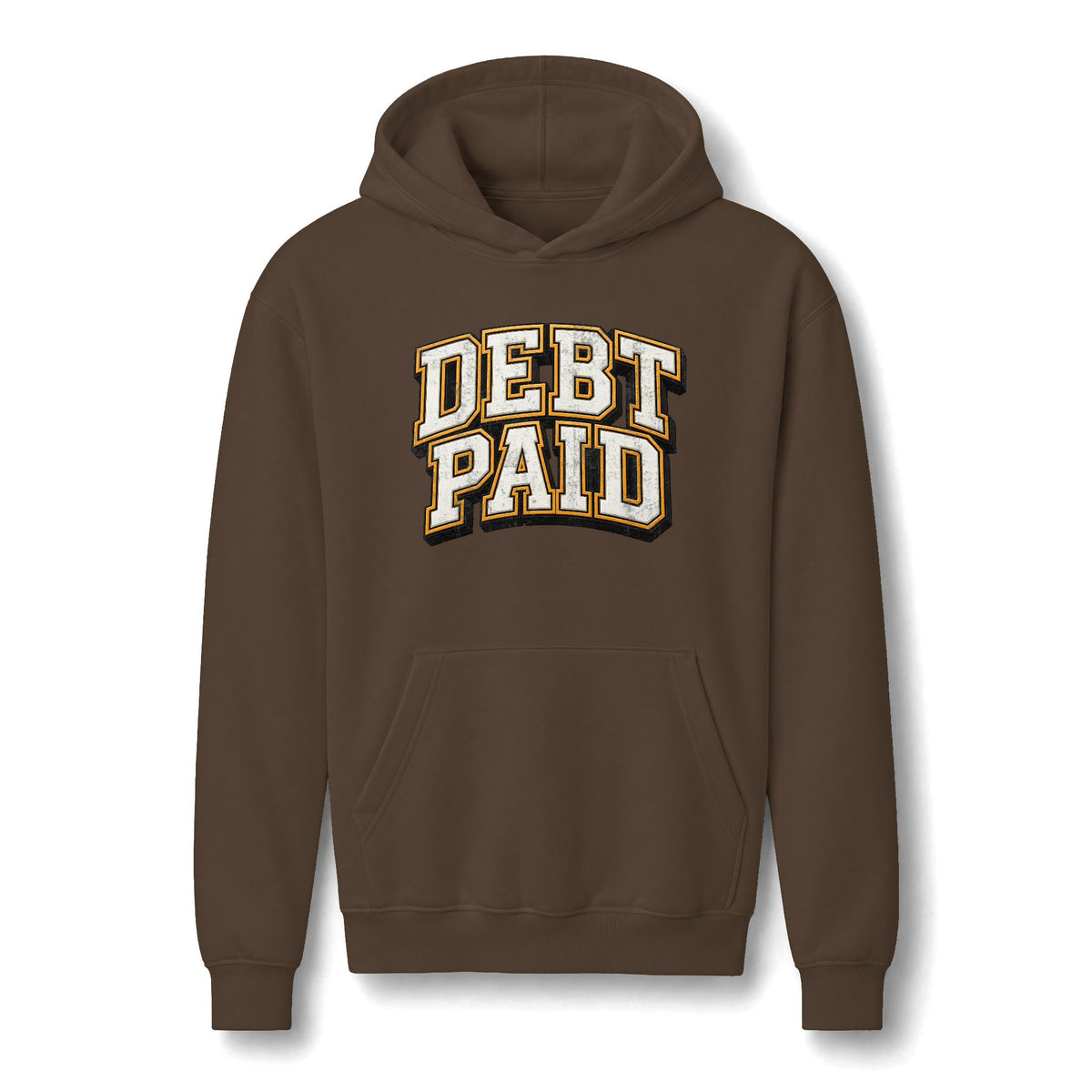 DEBT PAID Men's Graphic Hoodie | Relaxed Fit Streetwear Sweatshirt