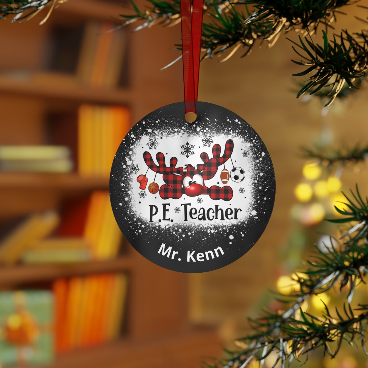 PE Teacher Deluxe Christmas  Ornament