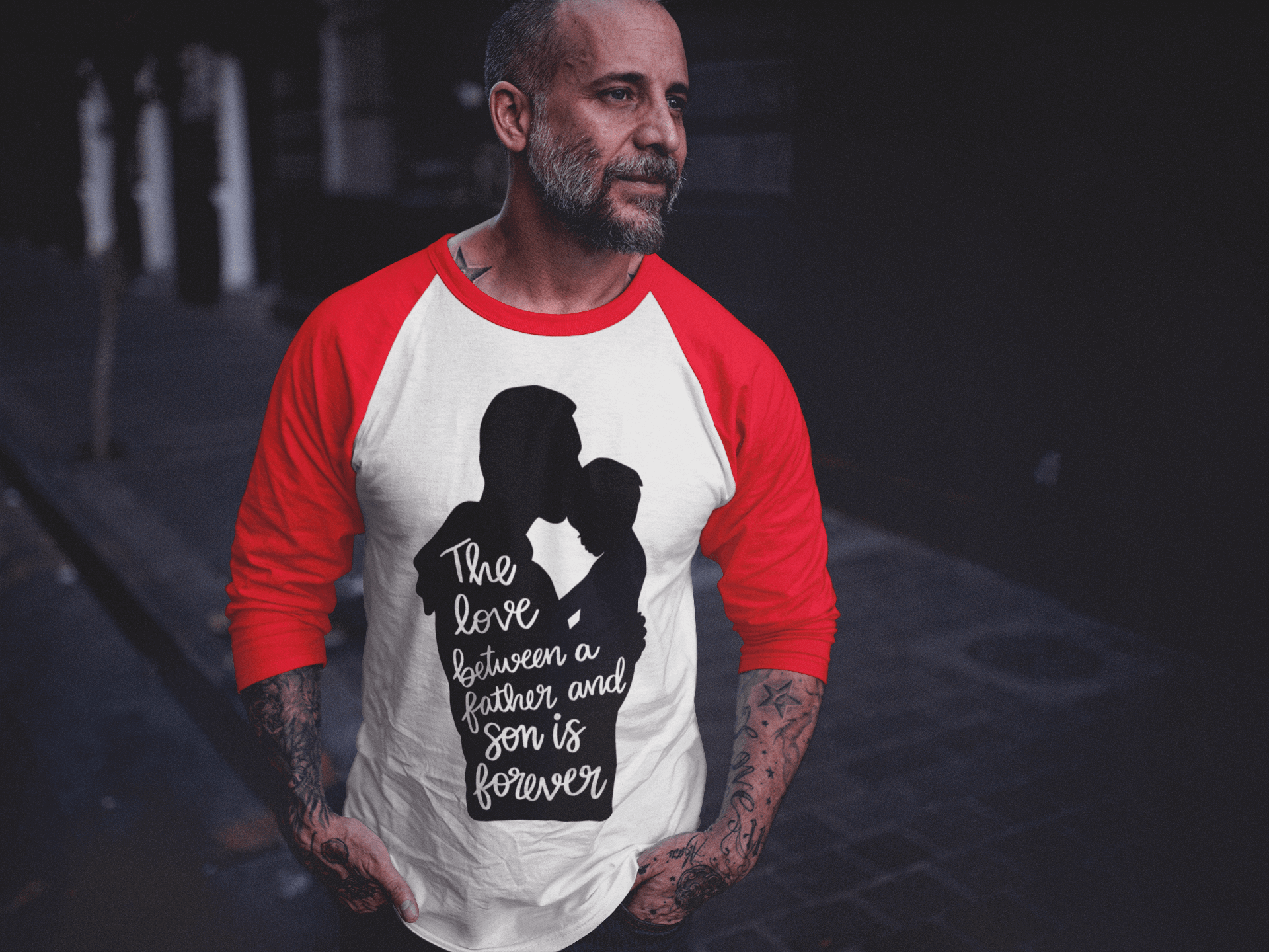 A Father's Love Men's Baseball Tee with 3/4 Sleeve | Best Deals & Free Shipping | Best Deals & Free Shipping | Best Deals & Free Shipping, Brand63