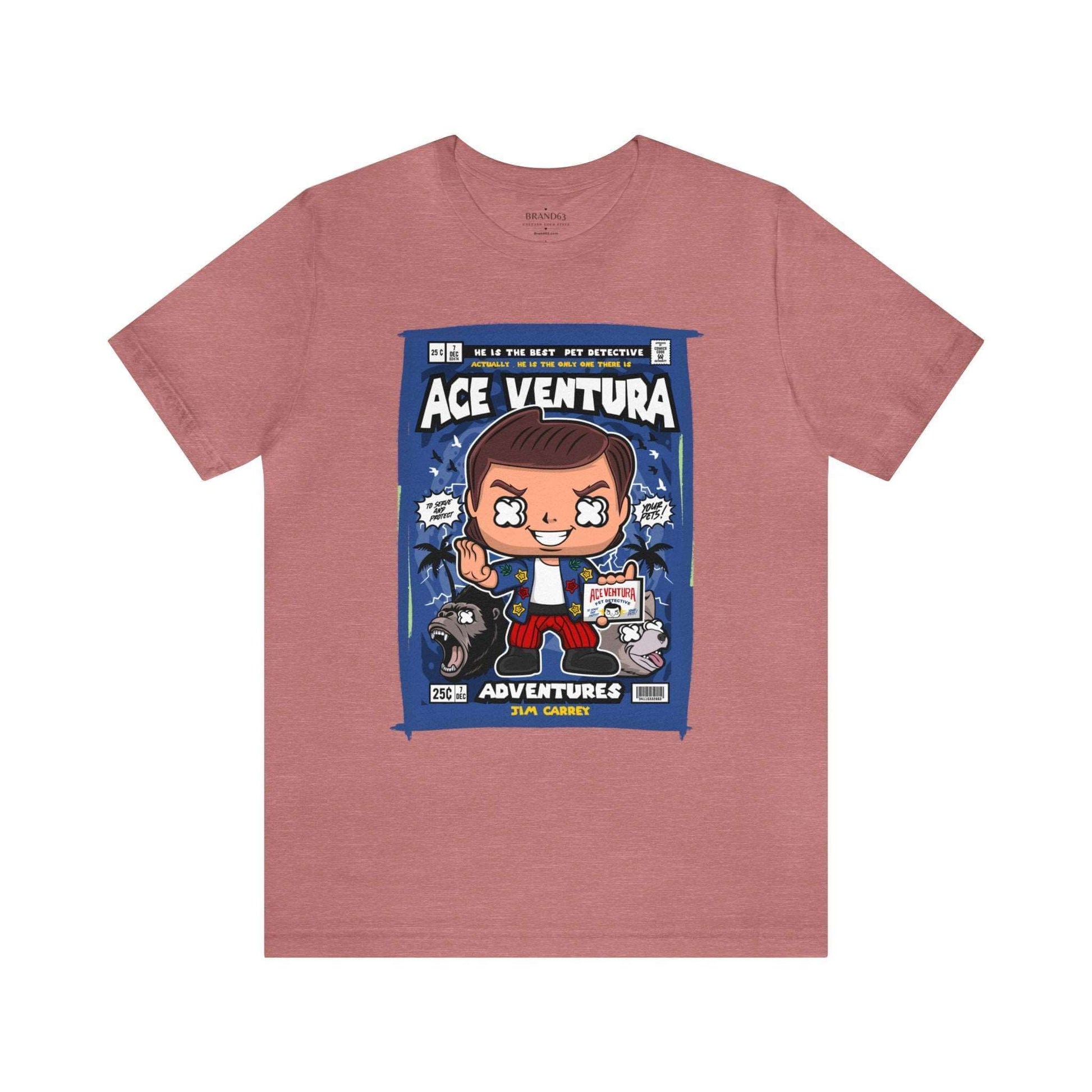 Ace Ventura Retro Comic Book-Pop Art Graphic T-shirt, Brand63