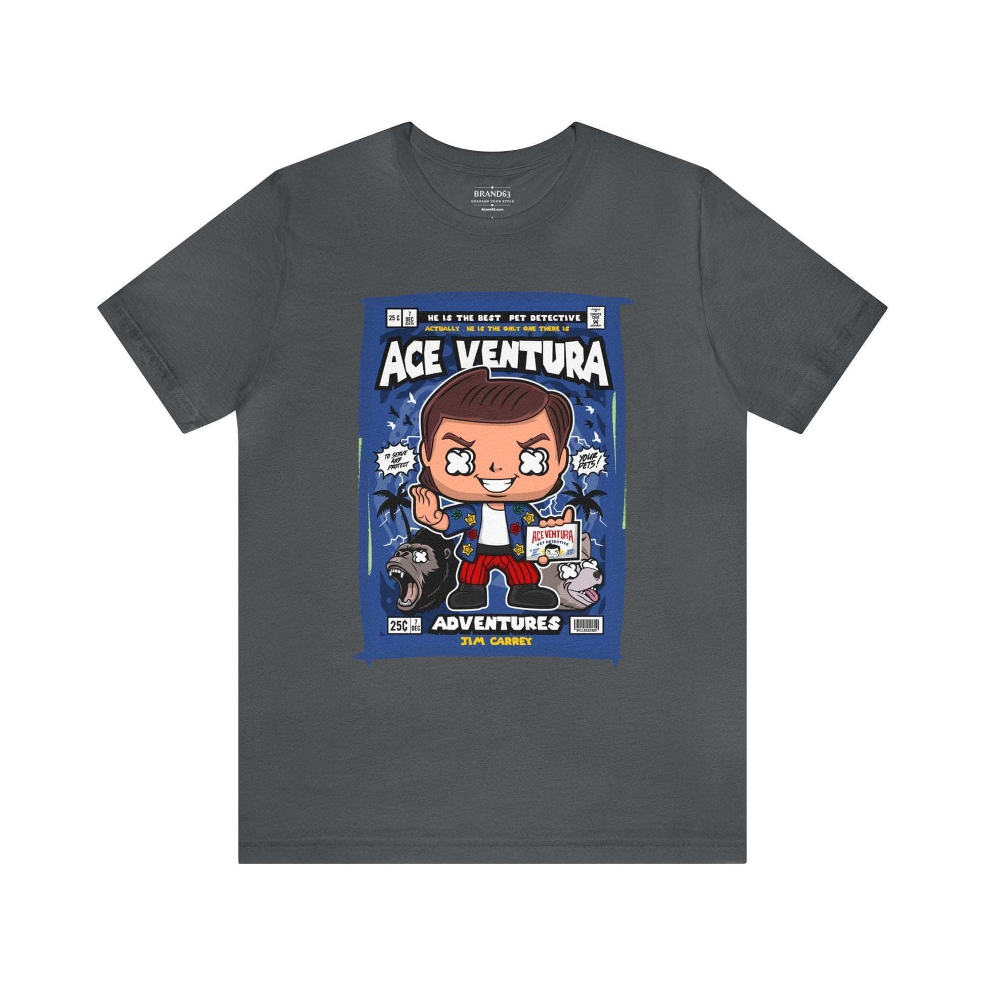 Ace Ventura Retro Comic Book-Pop Art Graphic T-shirt, Brand63