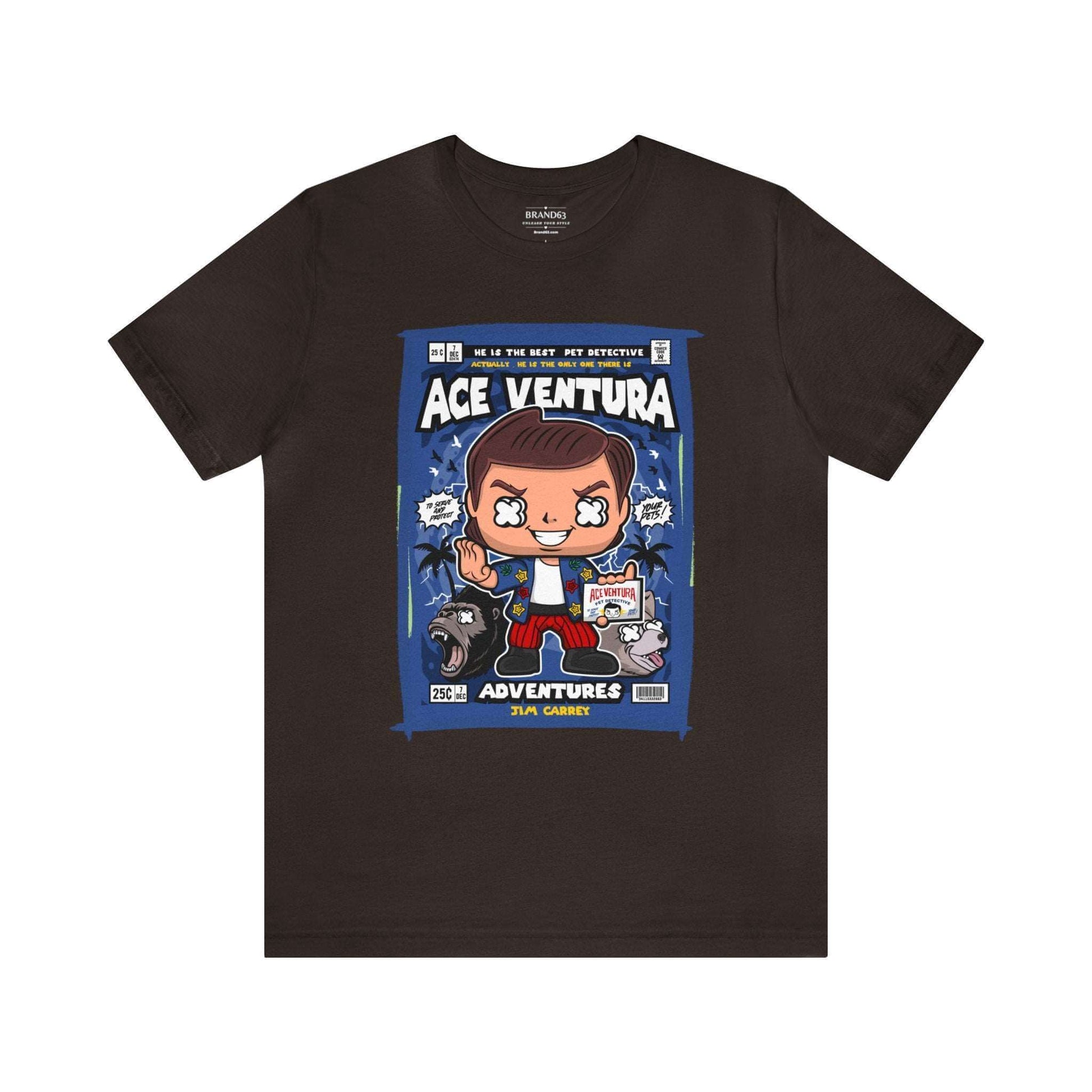 Ace Ventura Retro Comic Book-Pop Art Graphic T-shirt, Brand63