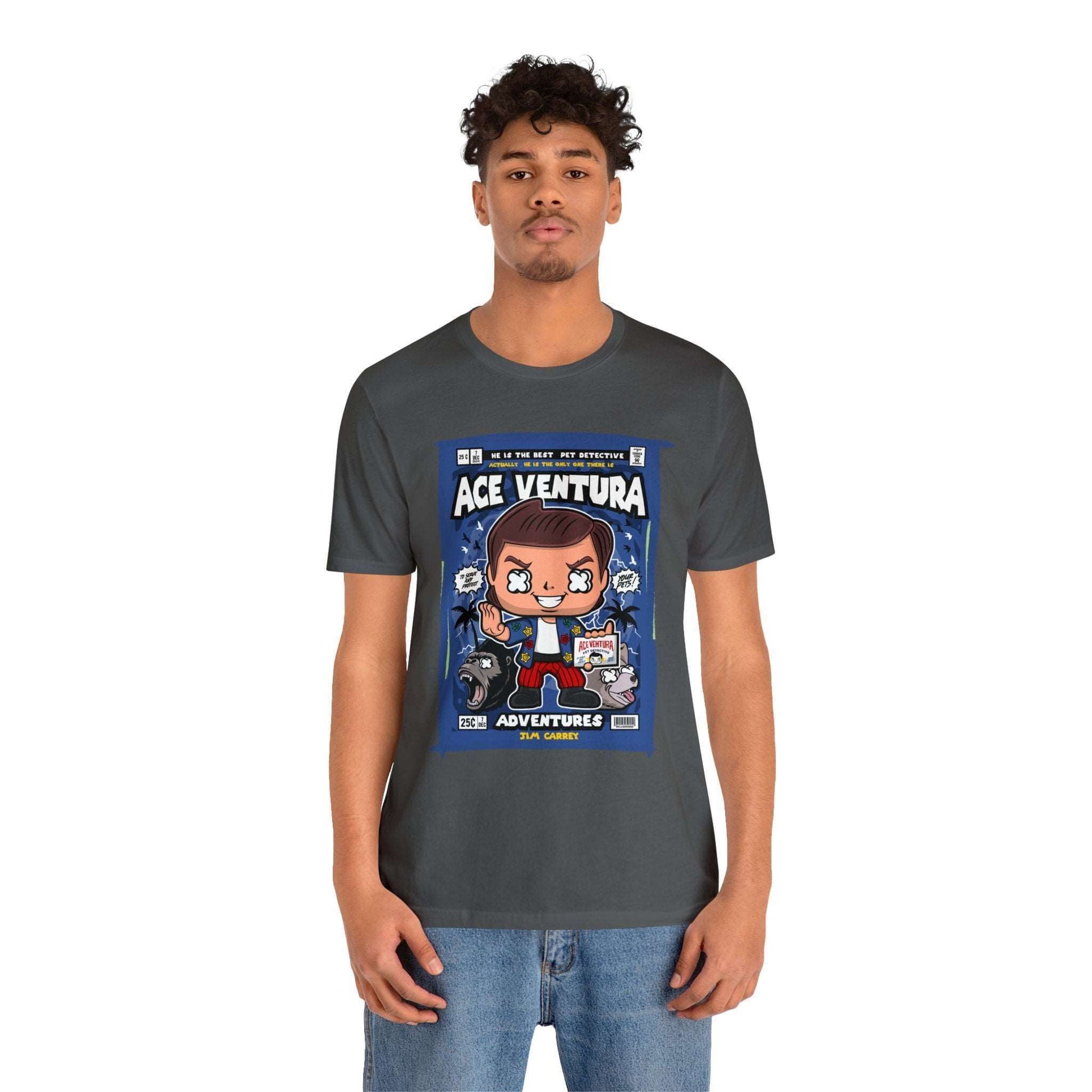 Ace Ventura Retro Comic Book-Pop Art Graphic T-shirt, Brand63