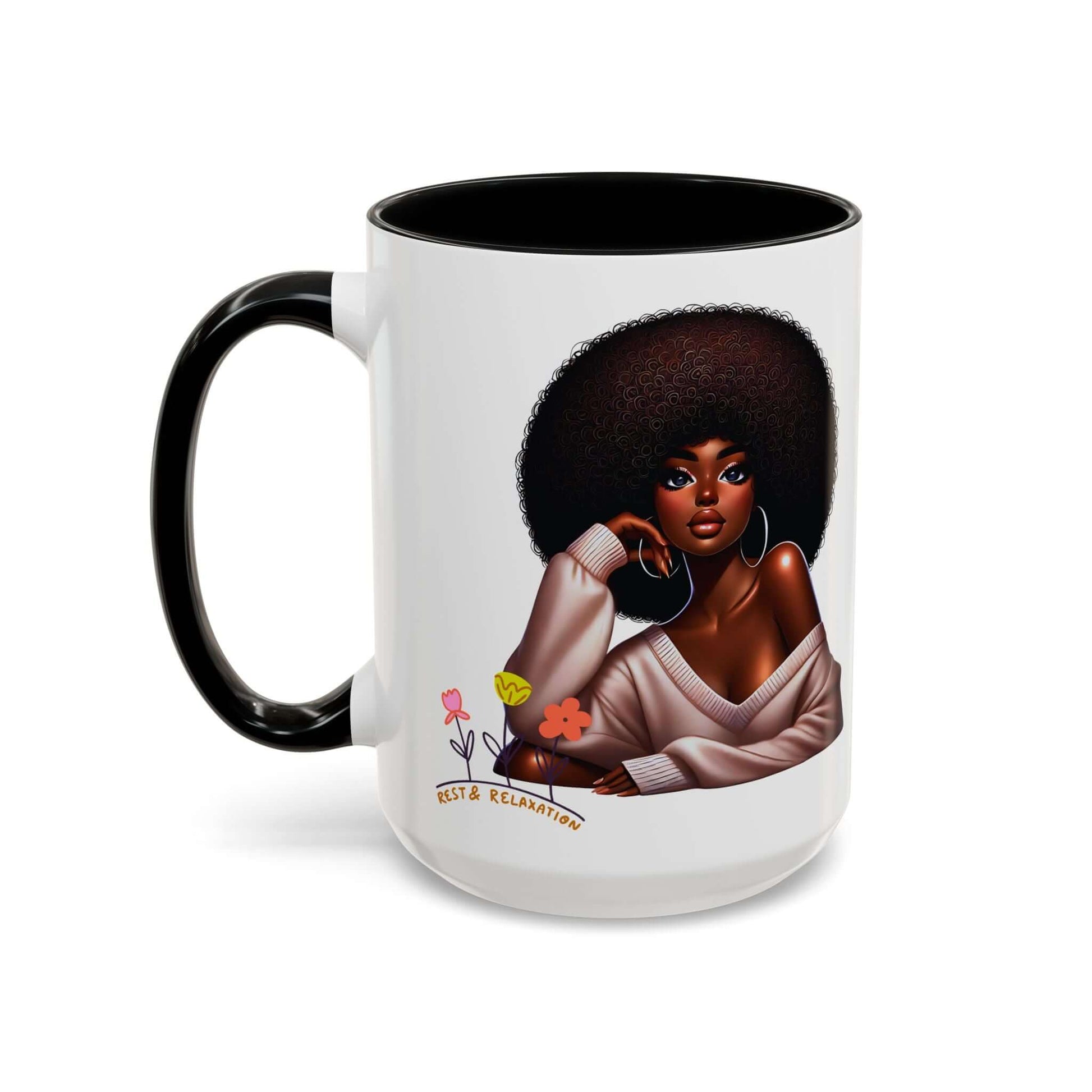 Afro-Chic Art Coffee Mug - 15oz, Brand63