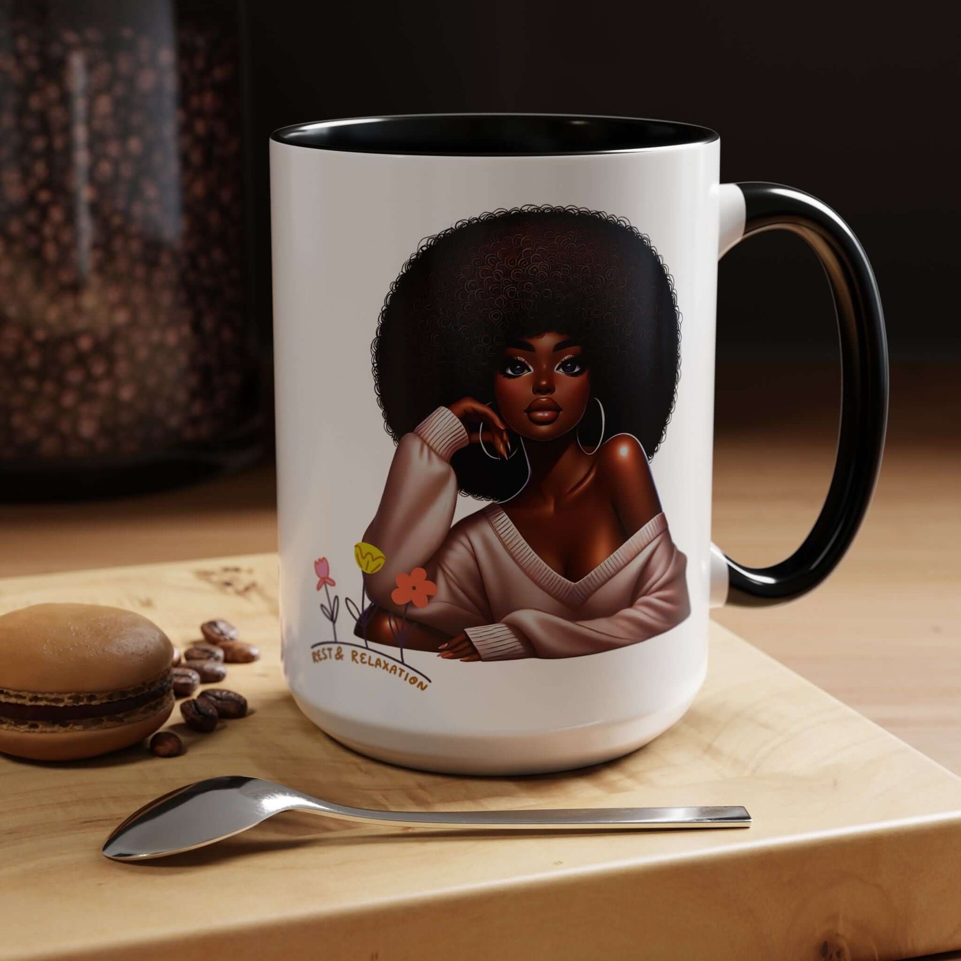 Afro-Chic Art Coffee Mug - 15oz, Brand63
