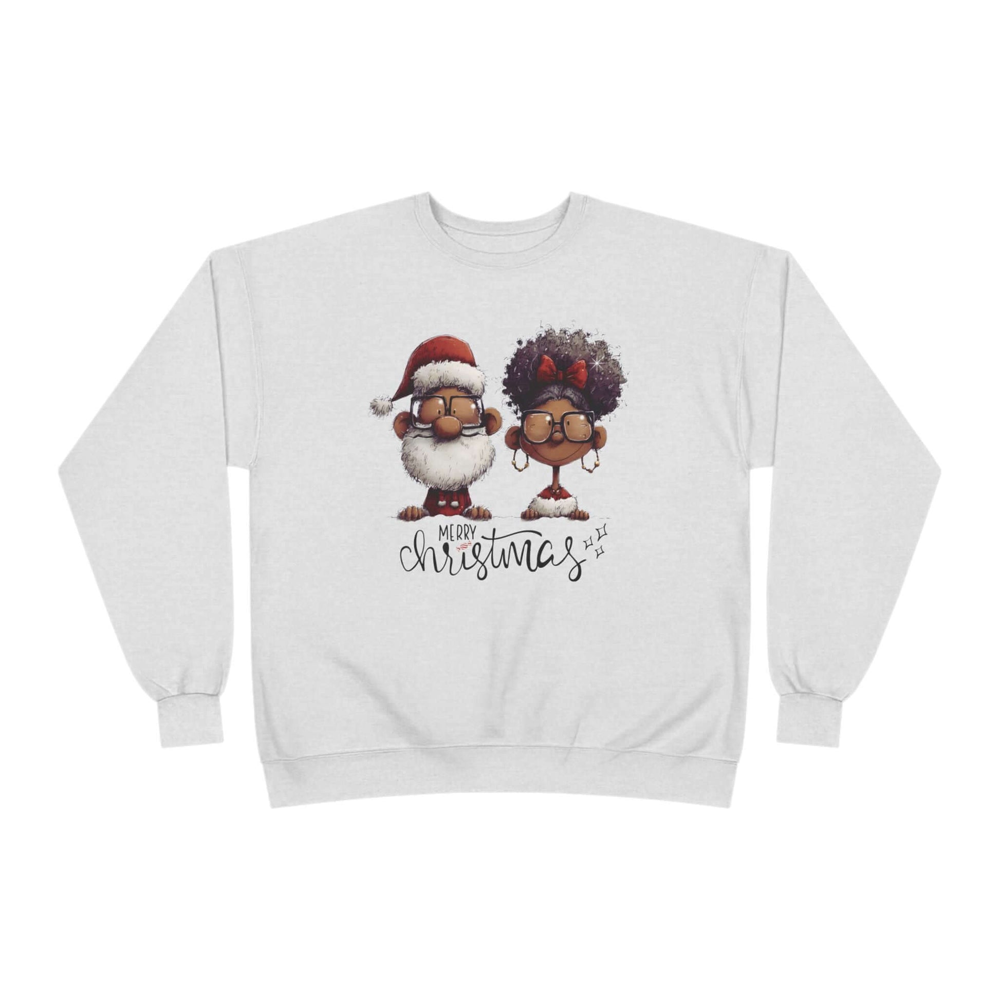 Afrocentric Christmas Black Santa & Mrs. Claus Crew Neck Sweatshirt, Brand63