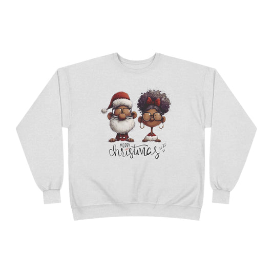 Afrocentric Christmas Black Santa & Mrs. Claus Crew Neck Sweatshirt, Brand63