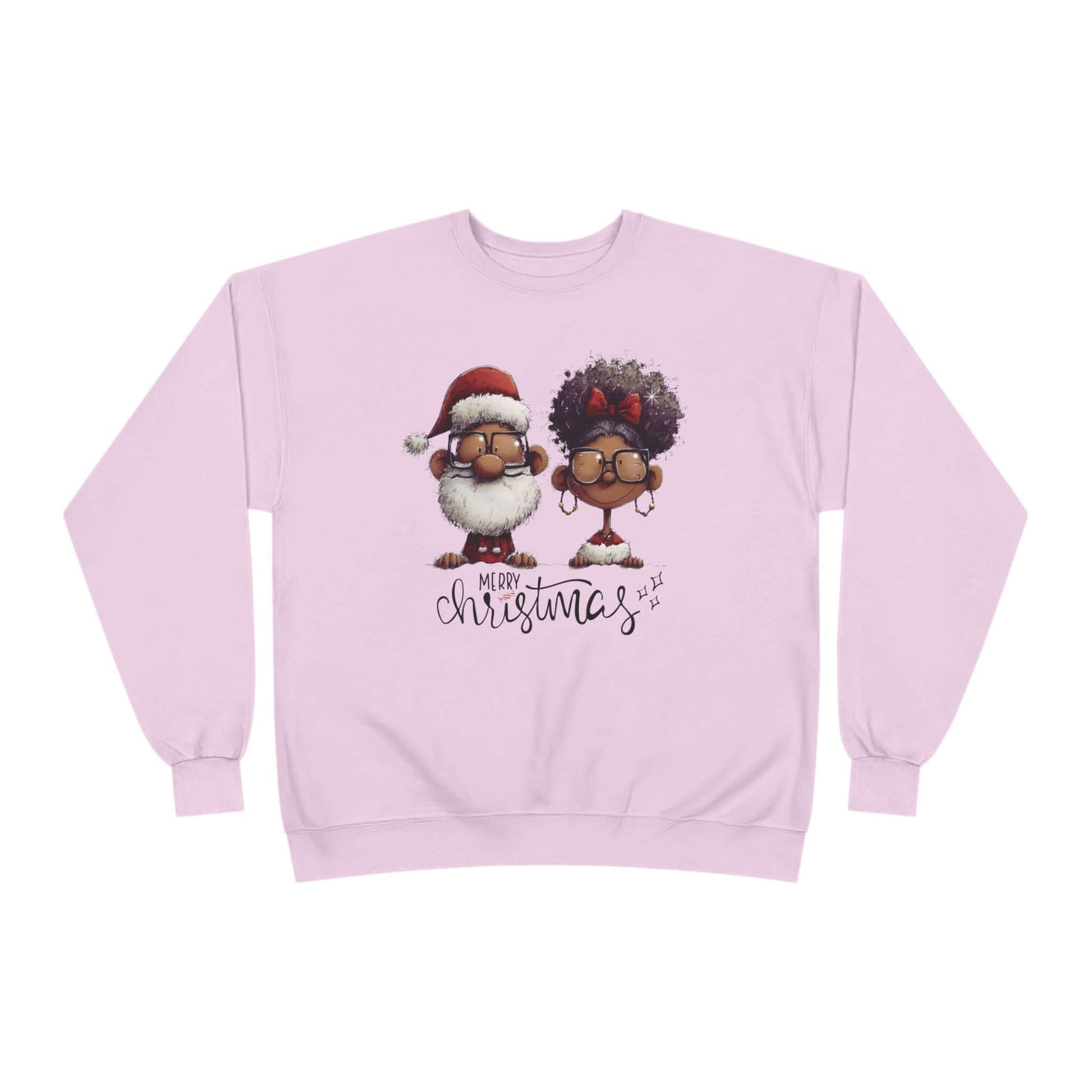 Afrocentric Christmas Black Santa & Mrs. Claus Crew Neck Sweatshirt, Brand63