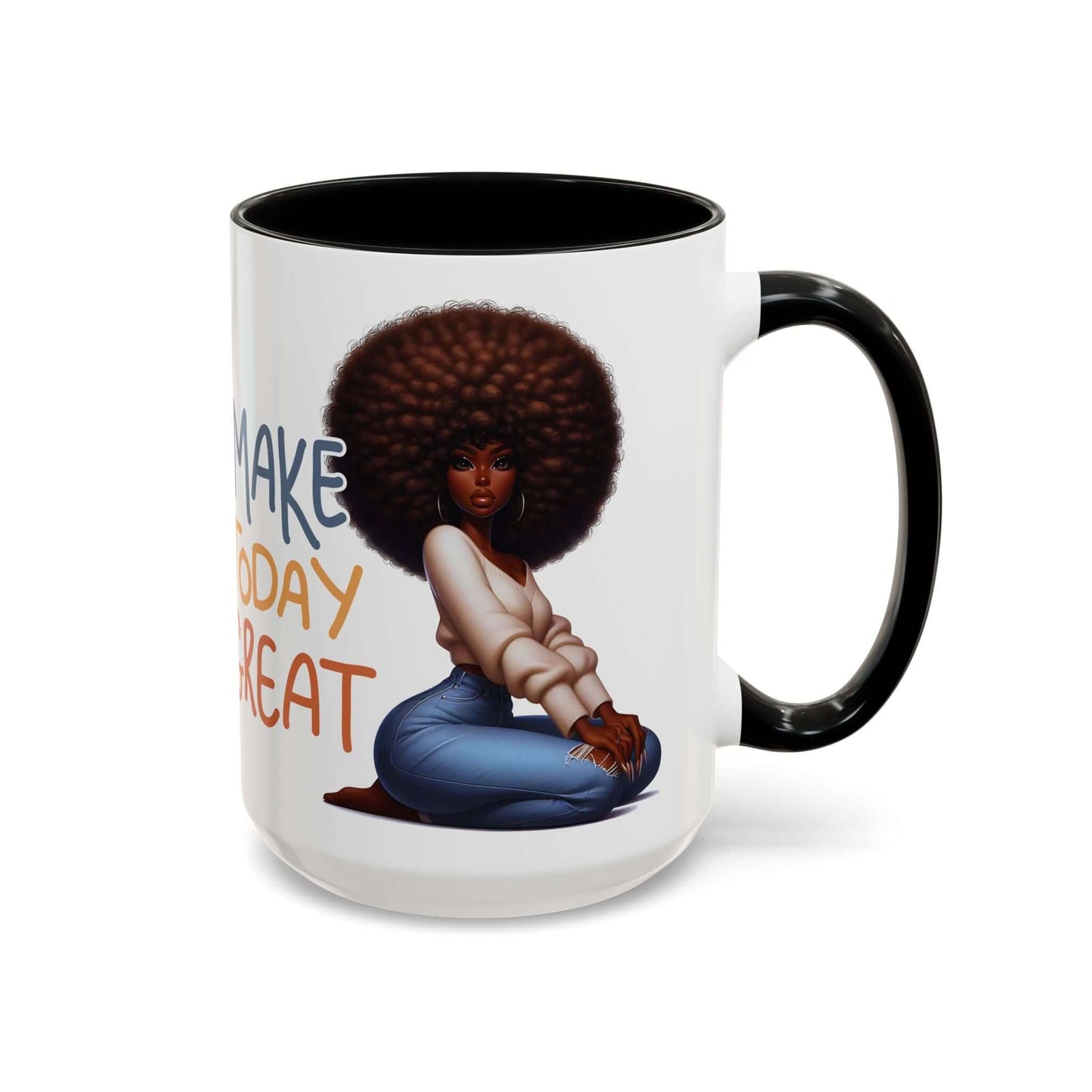 Afrocentric Large Thankful Coffee Mug, Brand63