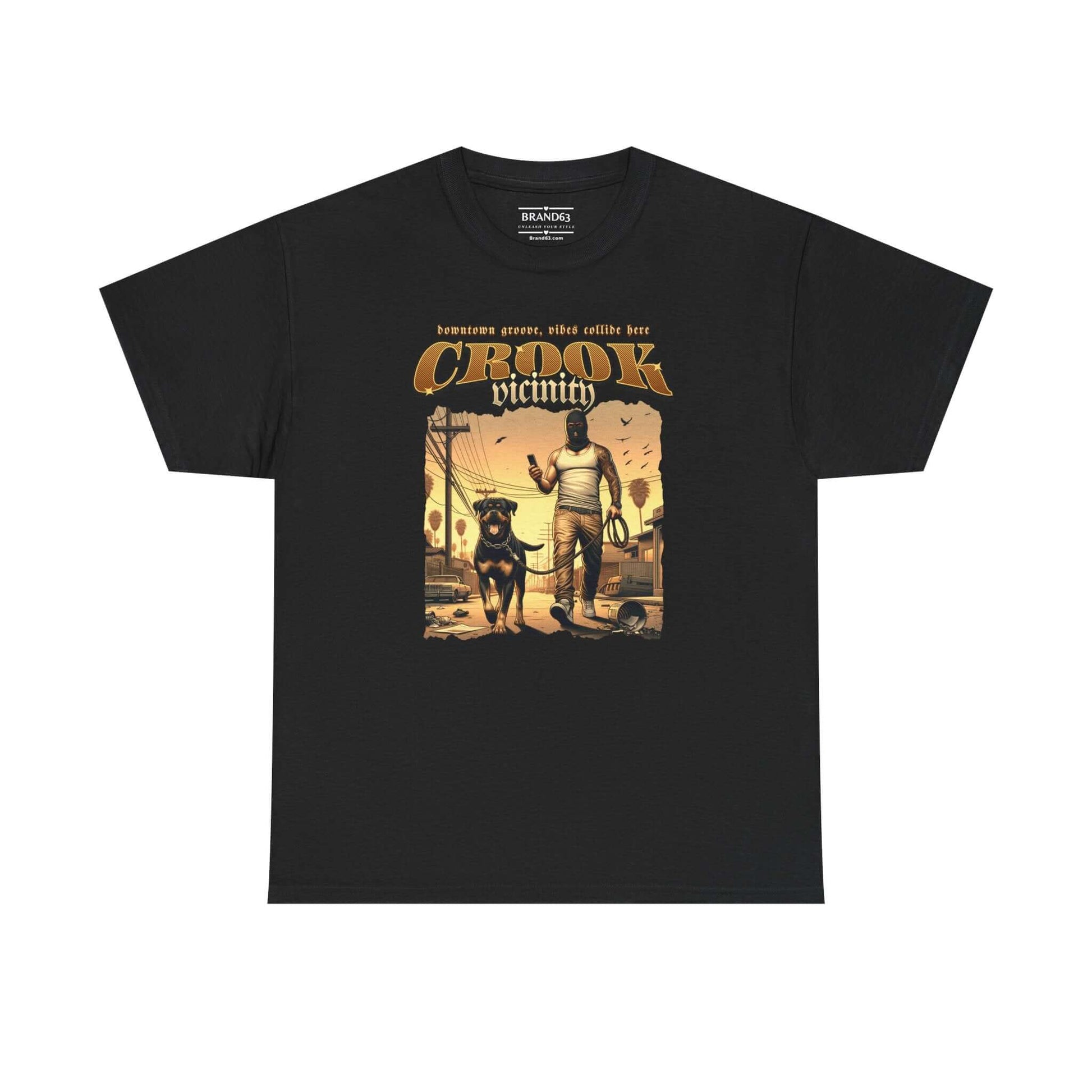 Alley Backstreets Urban Dog Graphic T-shirt, Brand63