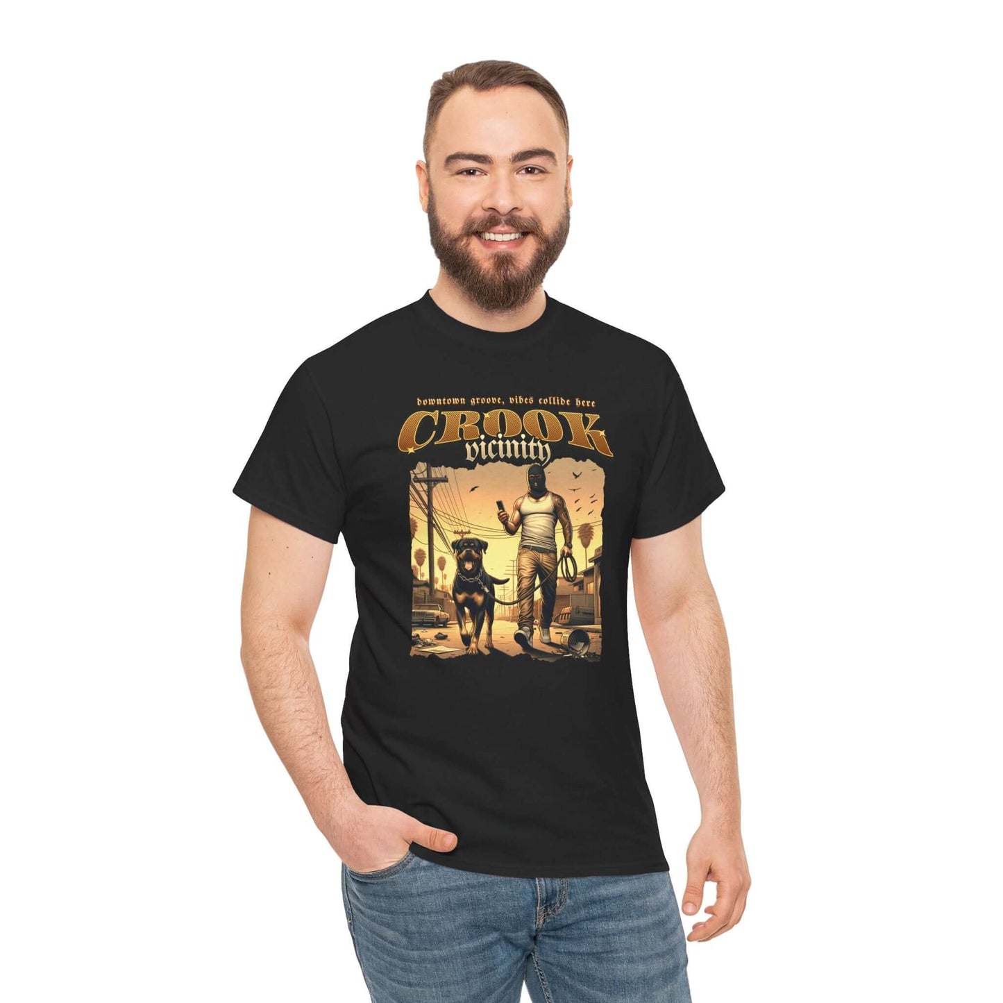 Alley Backstreets Urban Dog Graphic T-shirt, Brand63