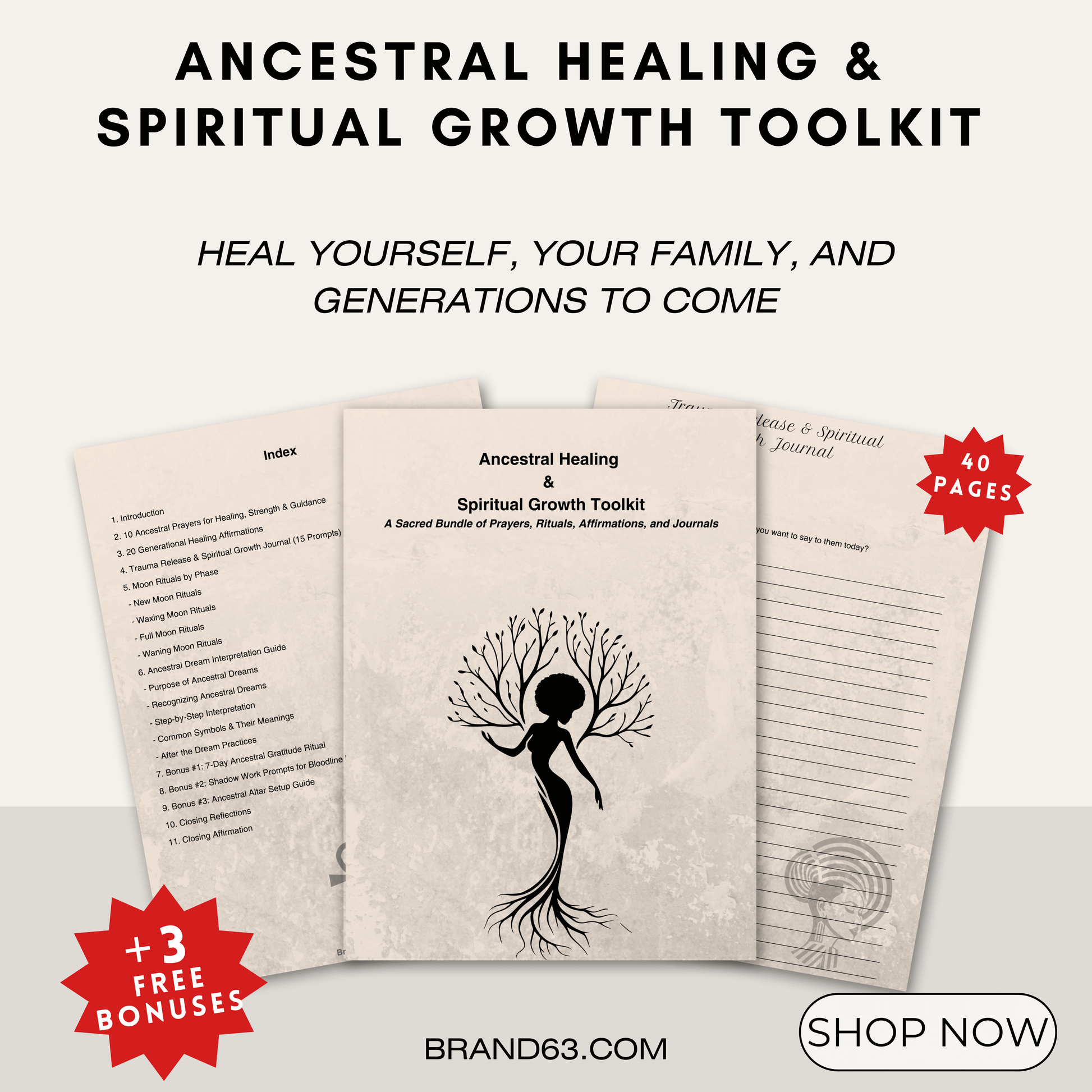 Ancestral Healing & Spiritual Growth Toolkit (Digital Download PDF), Brand63