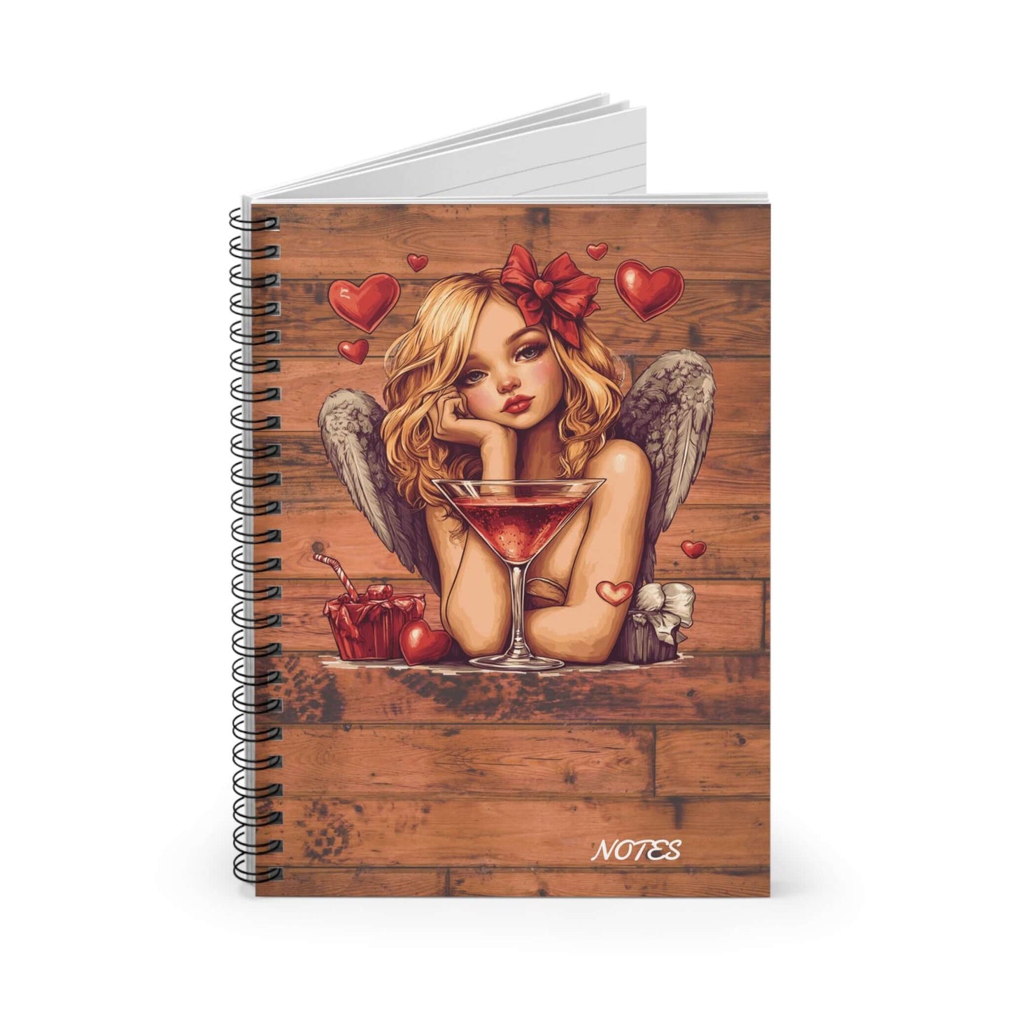 Angel Girl Premium Spiral Notebook Journal, Brand63