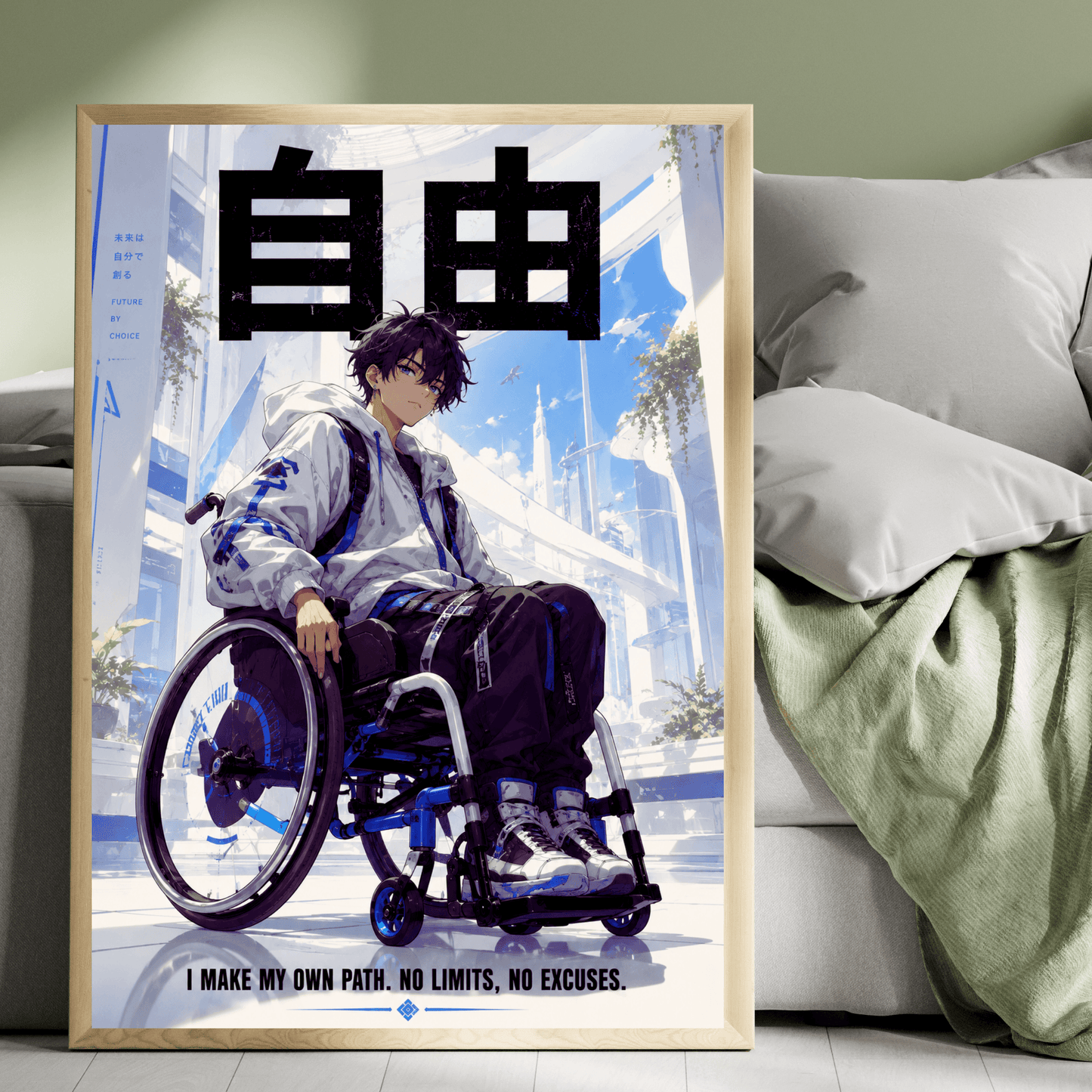 Anime Disabled Heroes Printable Poster Set | 4-Pack Digital Download Wall Art, Brand63