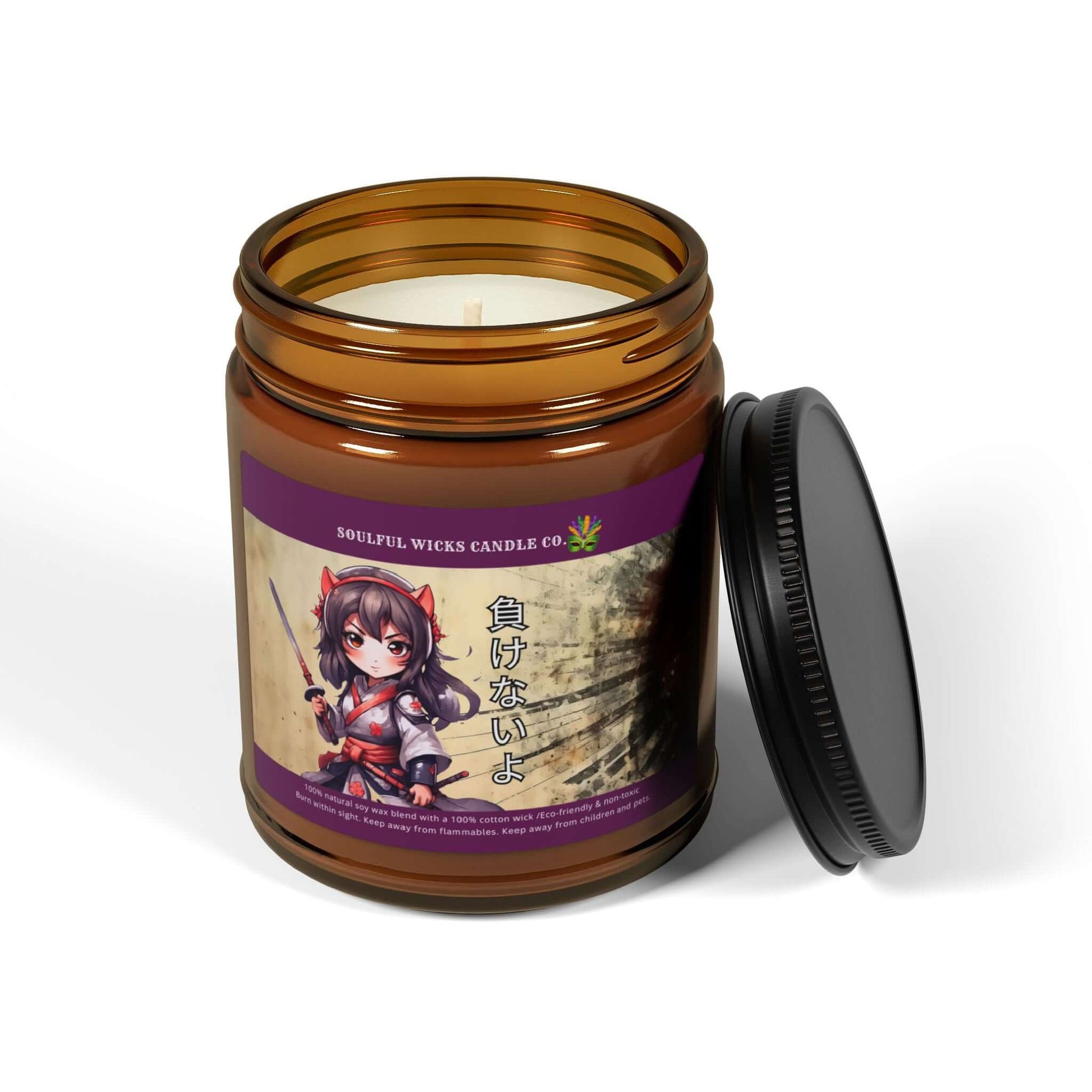 Anime Fighter Girl Candle Soy Candle, Brand63