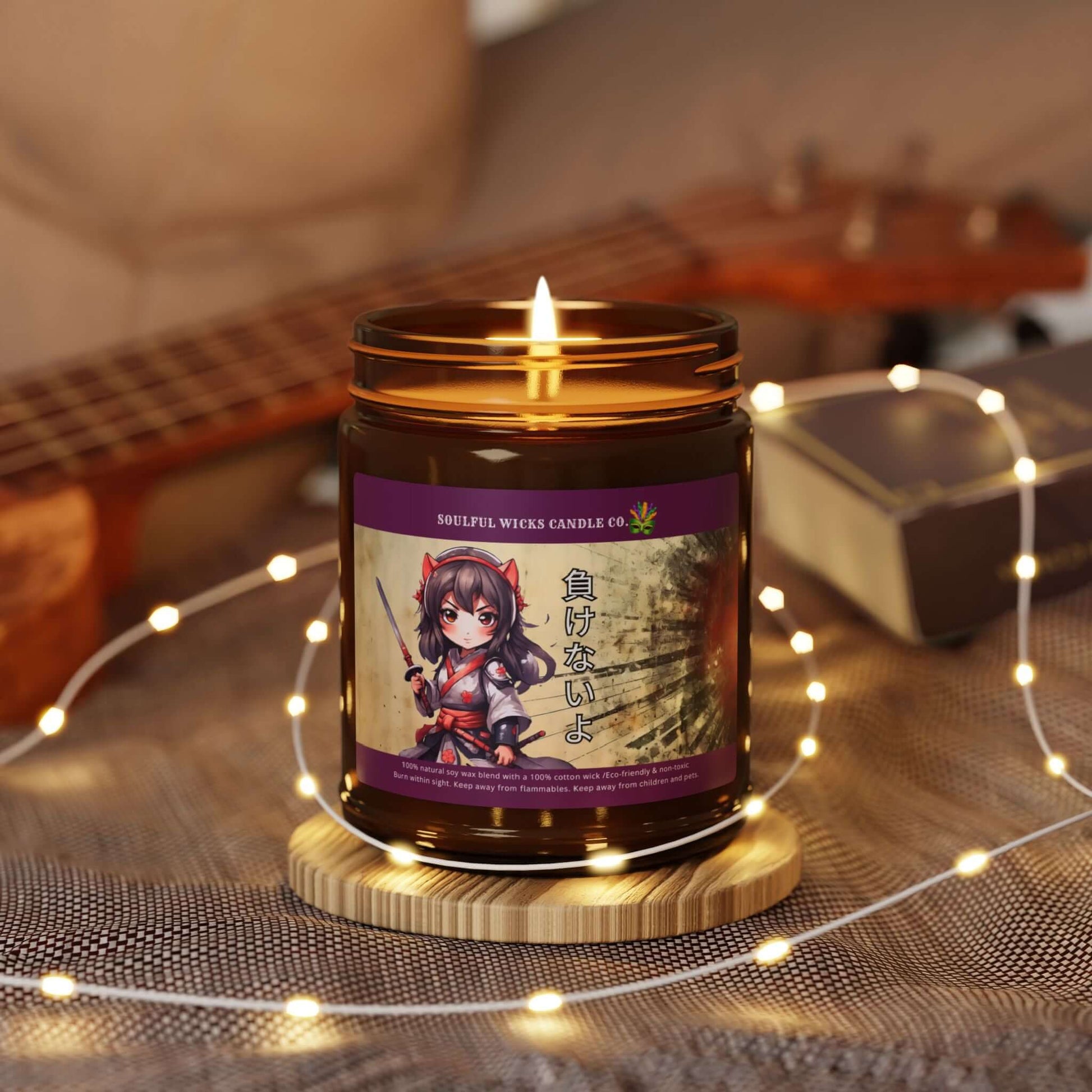 Anime Fighter Girl Candle Soy Candle, Brand63