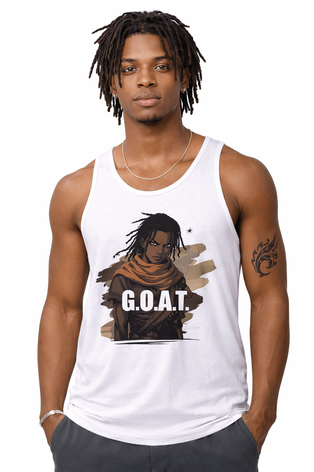 Anime G.O.A.T. Graphic Tank Top, Brand63