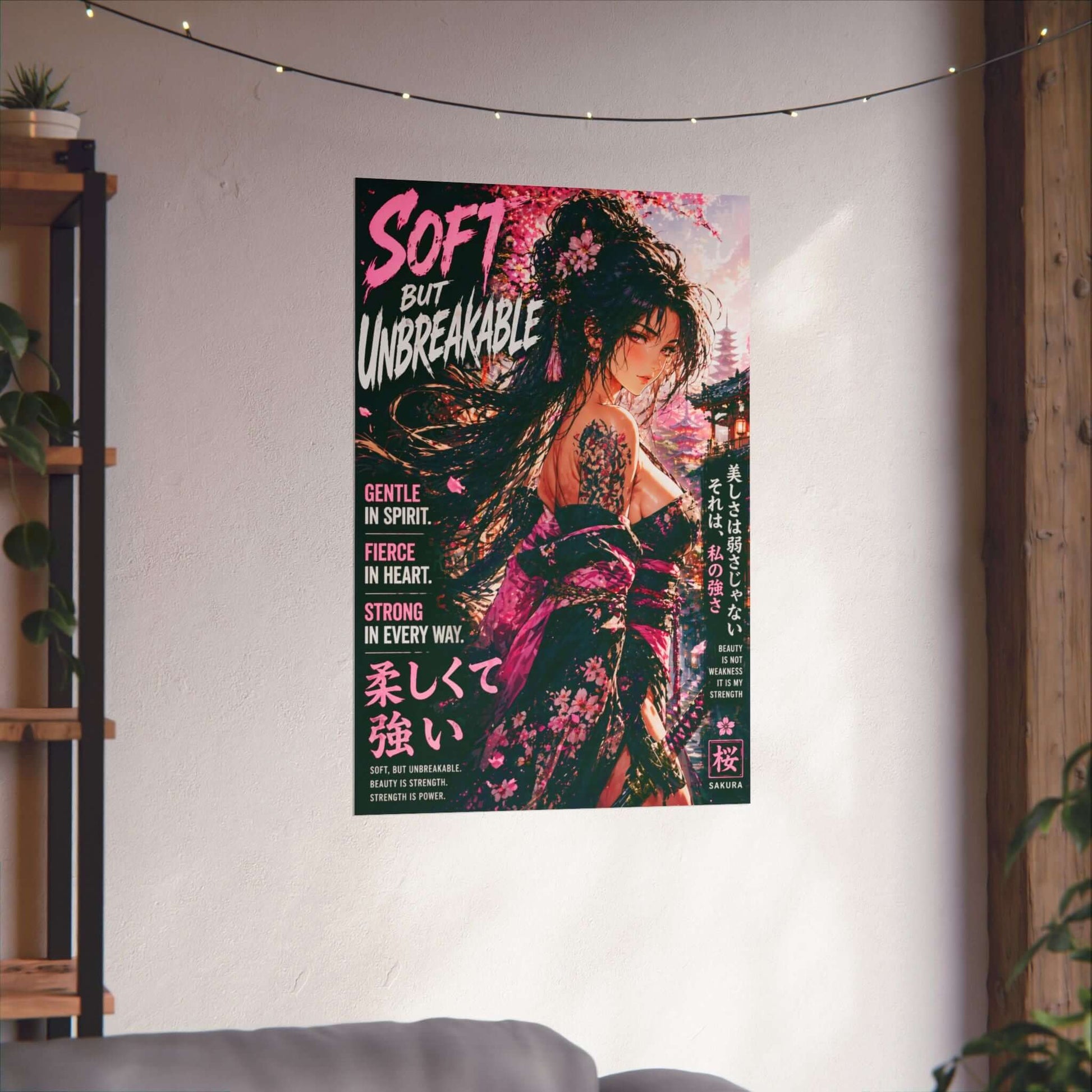 Anime Girl Wall Art, Soft But Unbreakable Poster, Japanese Style Decor, Brand63