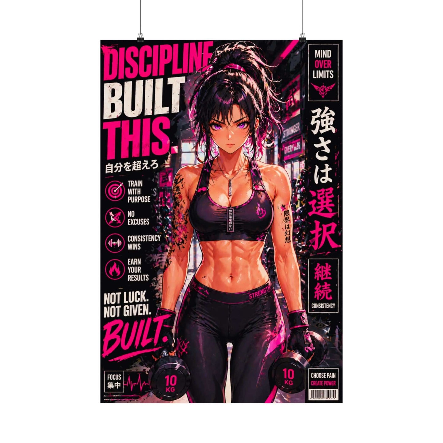 Anime Gym Motivation Poster Bundle (3 qty), Instant Download, Brand63