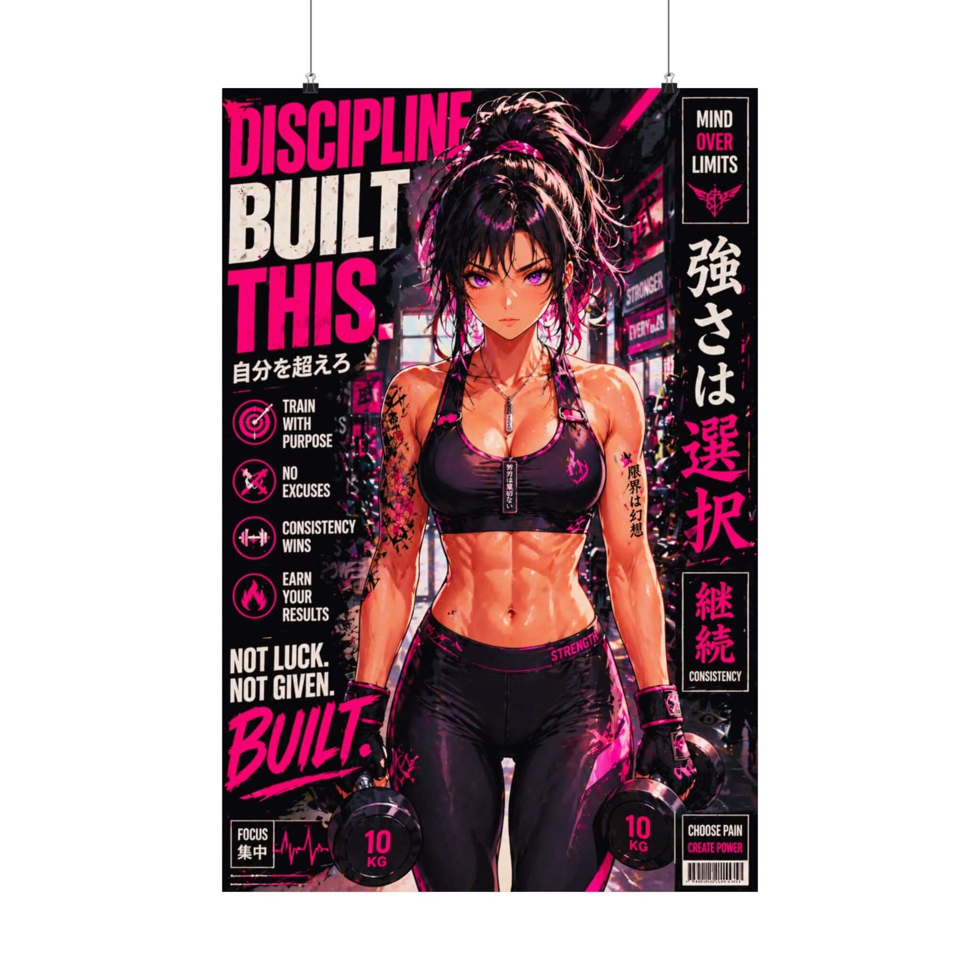 Anime Gym Motivation Poster Bundle (3 qty), Instant Download, Brand63