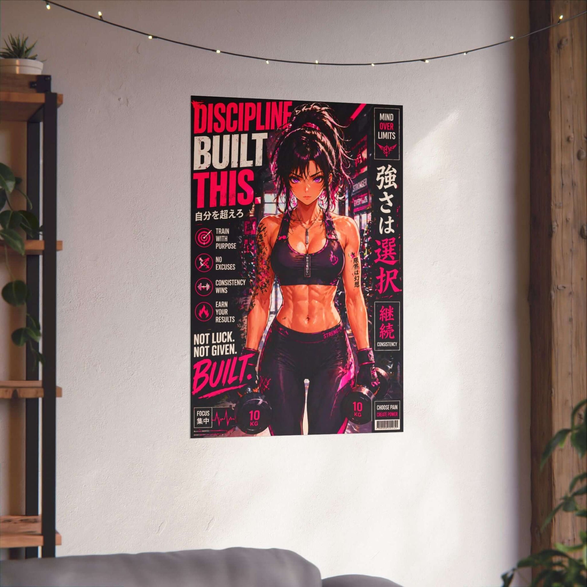 Anime Gym Motivation Poster Bundle (3 qty), Instant Download, Brand63
