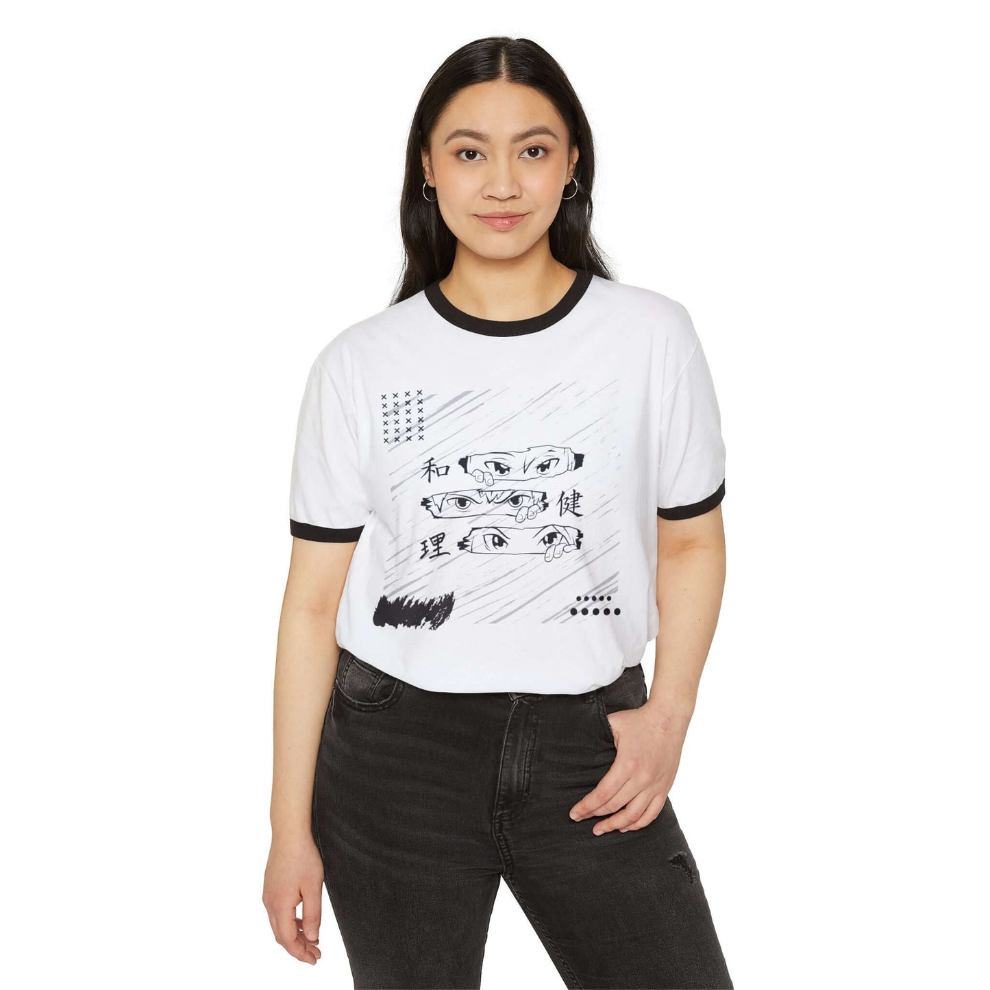 Anime Lovers Japanese Writing Ringer Tee, Brand63