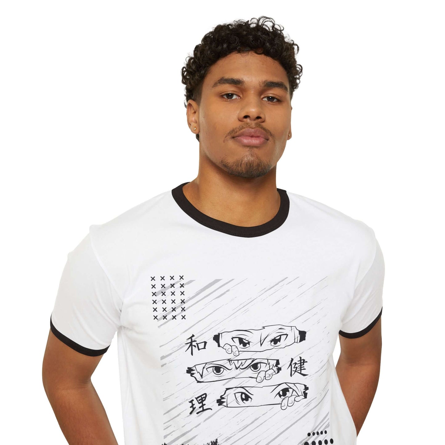 Anime Lovers Japanese Writing Ringer Tee, Brand63