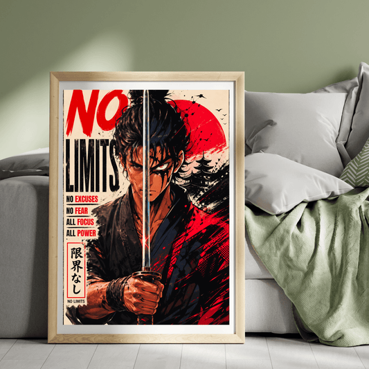 Anime Manga Samurai Warrior Printable Wall Art | Digital Download Poster Print, Brand63