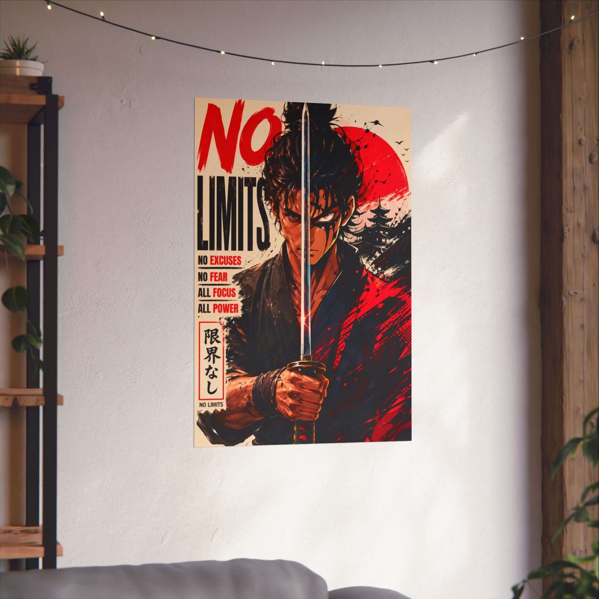 Anime Manga Samurai Warrior Printable Wall Art | Digital Download Poster Print, Brand63