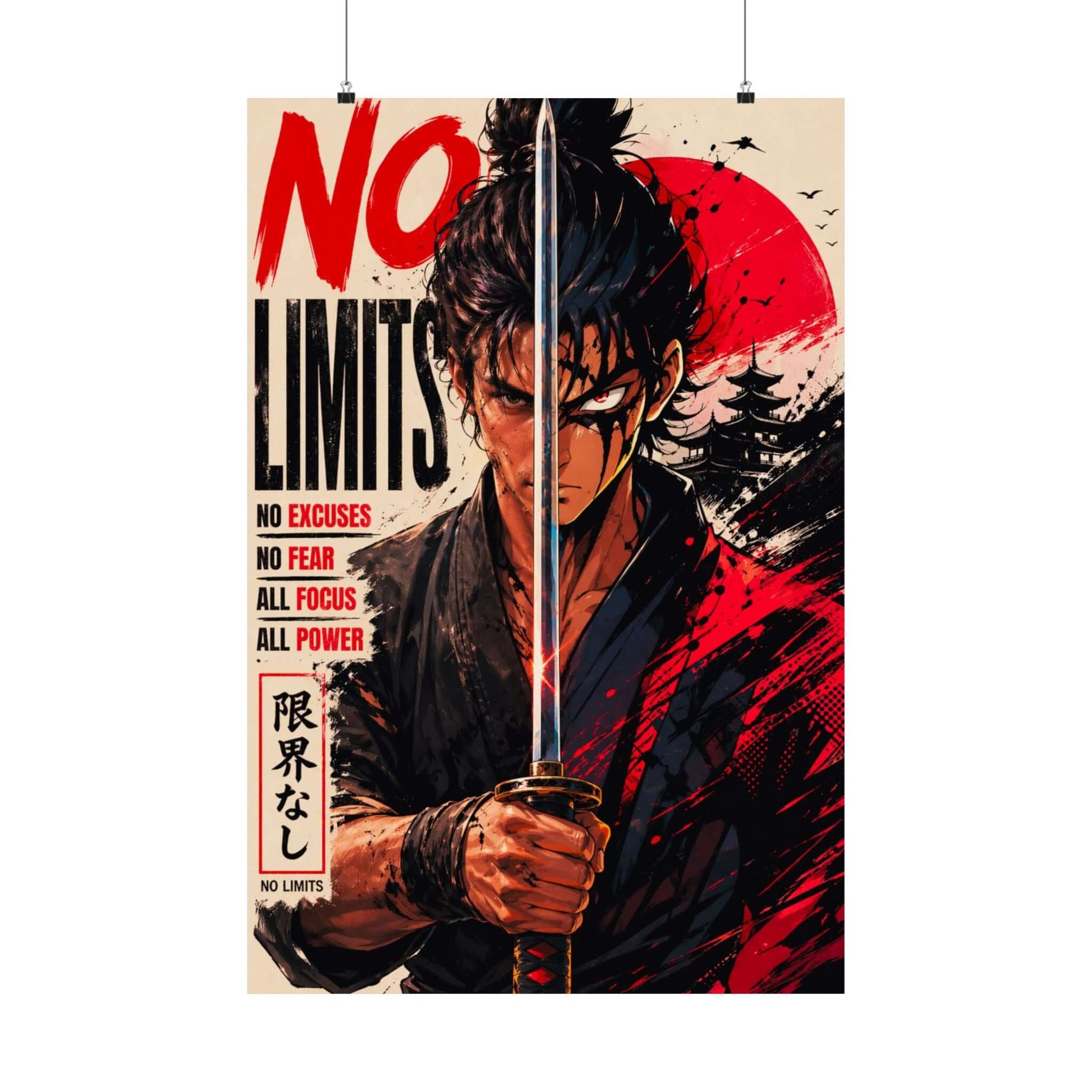 Anime Manga Samurai Warrior Printable Wall Art | Digital Download Poster Print, Brand63