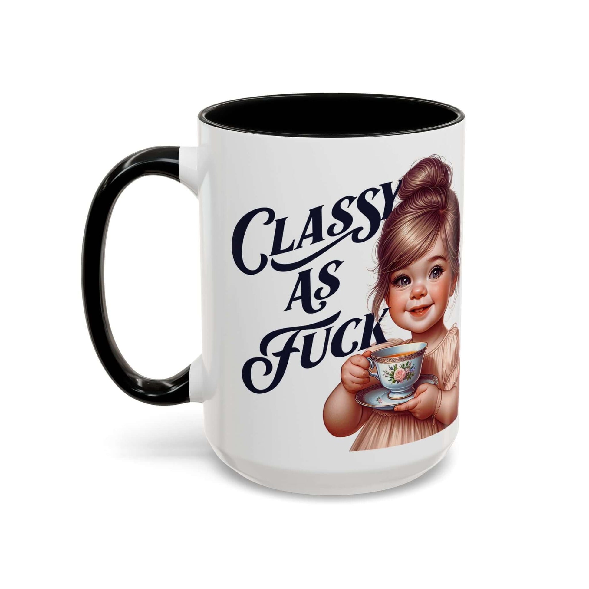 BIG Coffee Mug - Classy As Fuck Sarcastic Design, Brand63