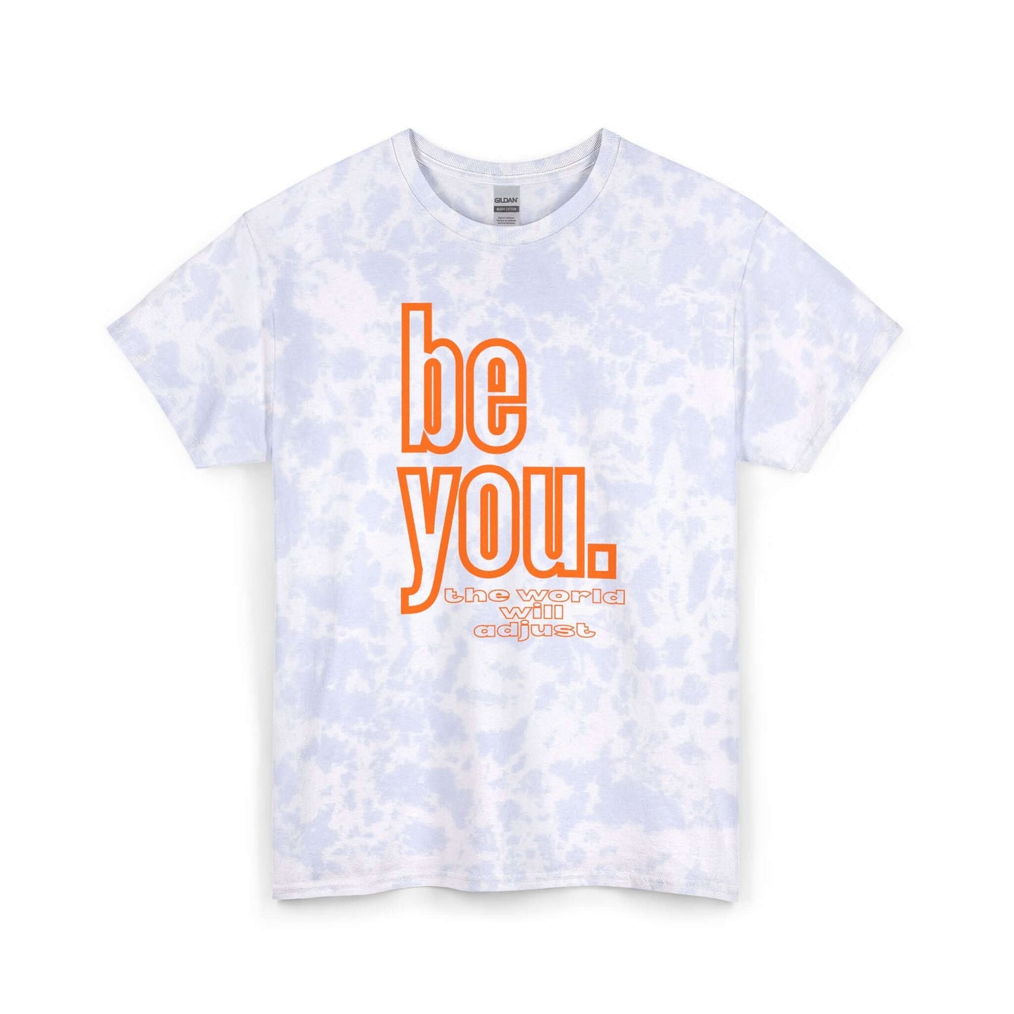 "Be You" Tie-Dye Tee — Inspirational Blue Cotton T-Shirt, Brand63