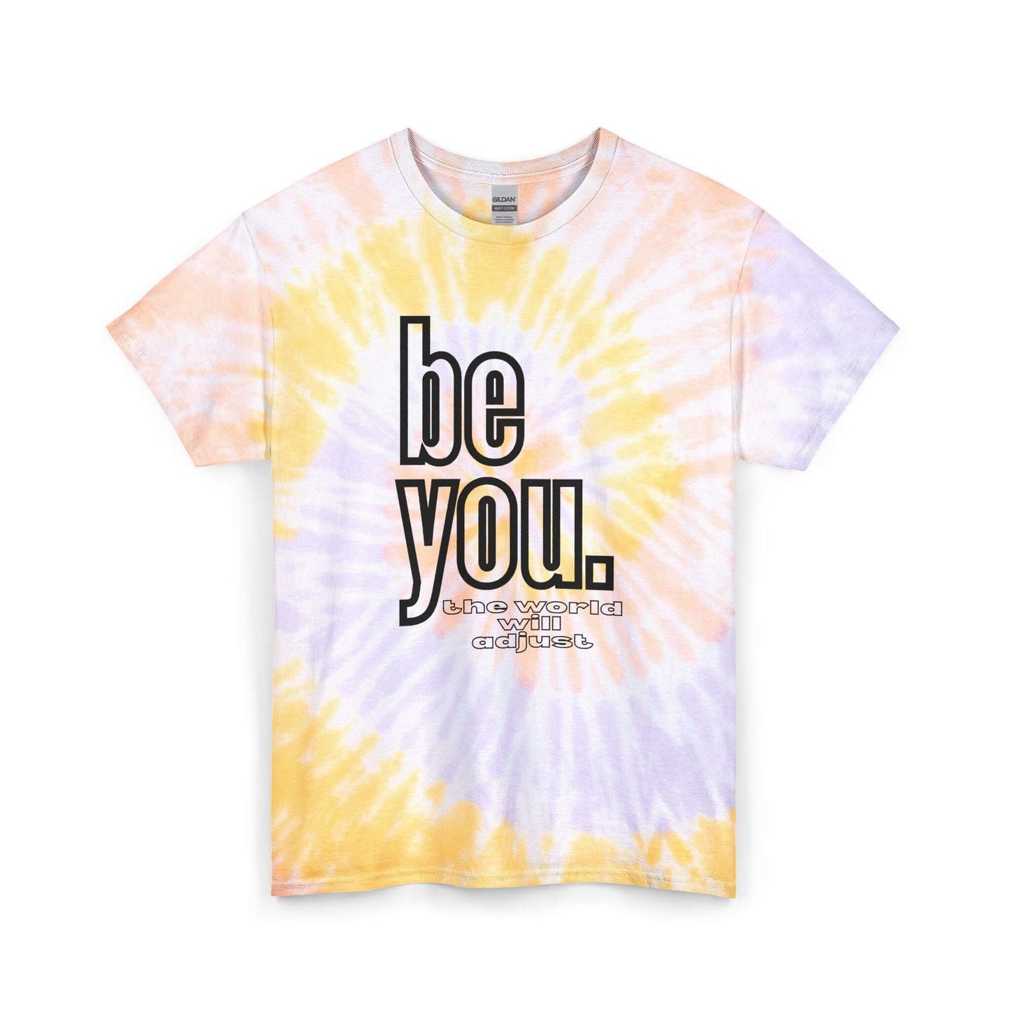 "Be You" Tie-Dye Tee — Inspirational Blue Cotton T-Shirt, Brand63
