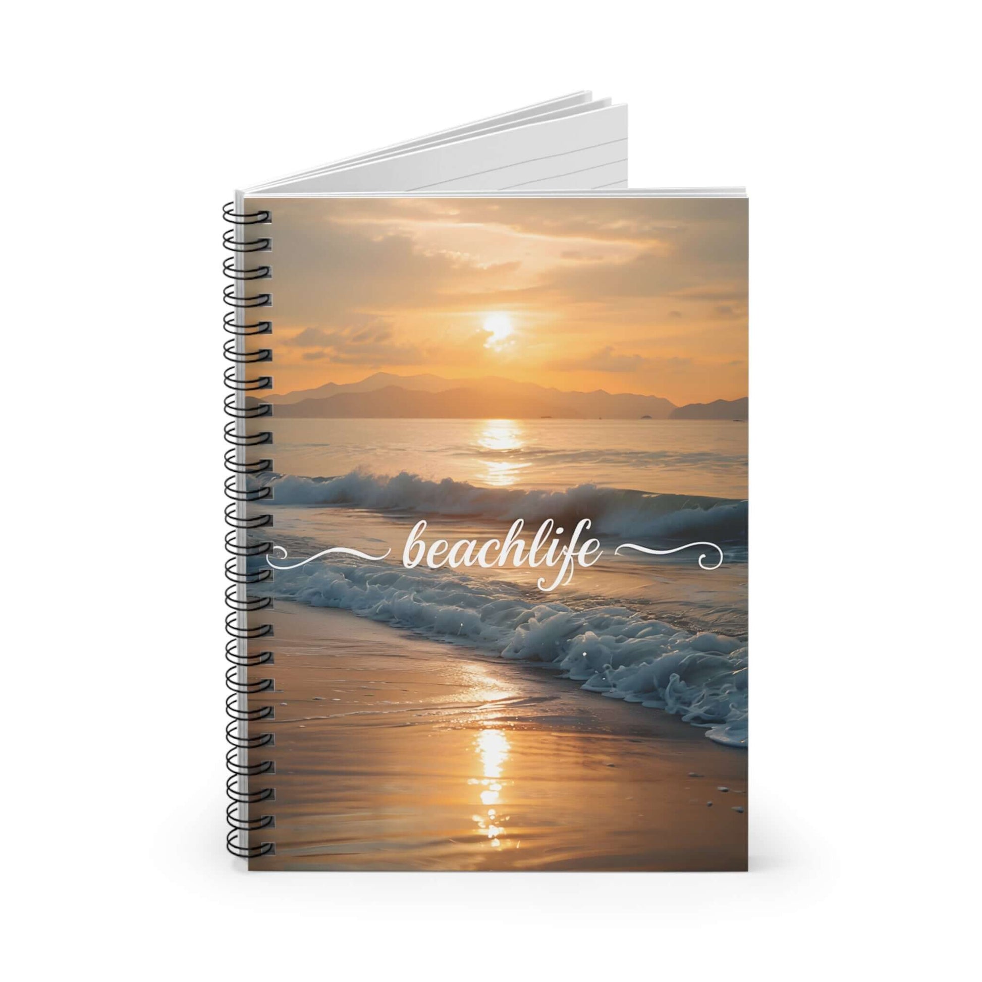 Beachlife Spiral Notebook - Ruled Lines for Inspirational Writing, Brand63