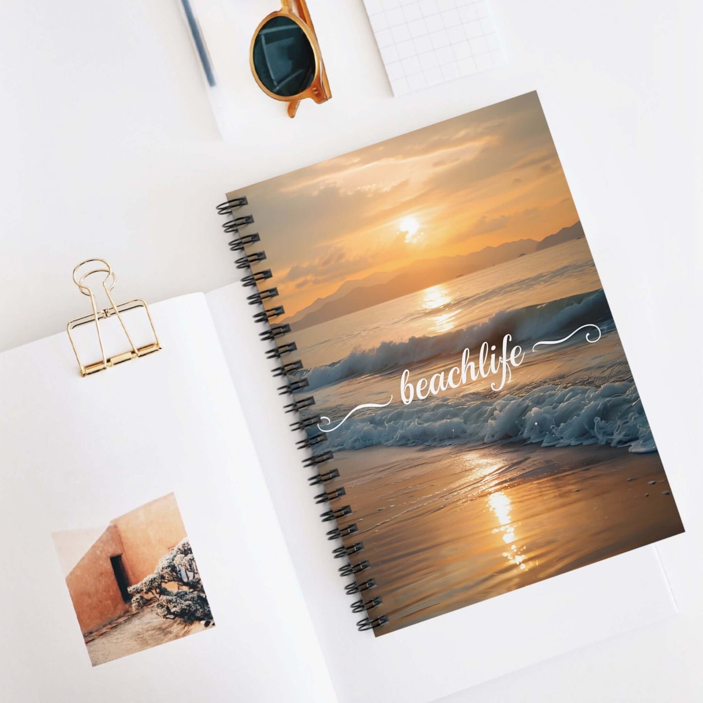 Beachlife Spiral Notebook - Ruled Lines for Inspirational Writing, Brand63