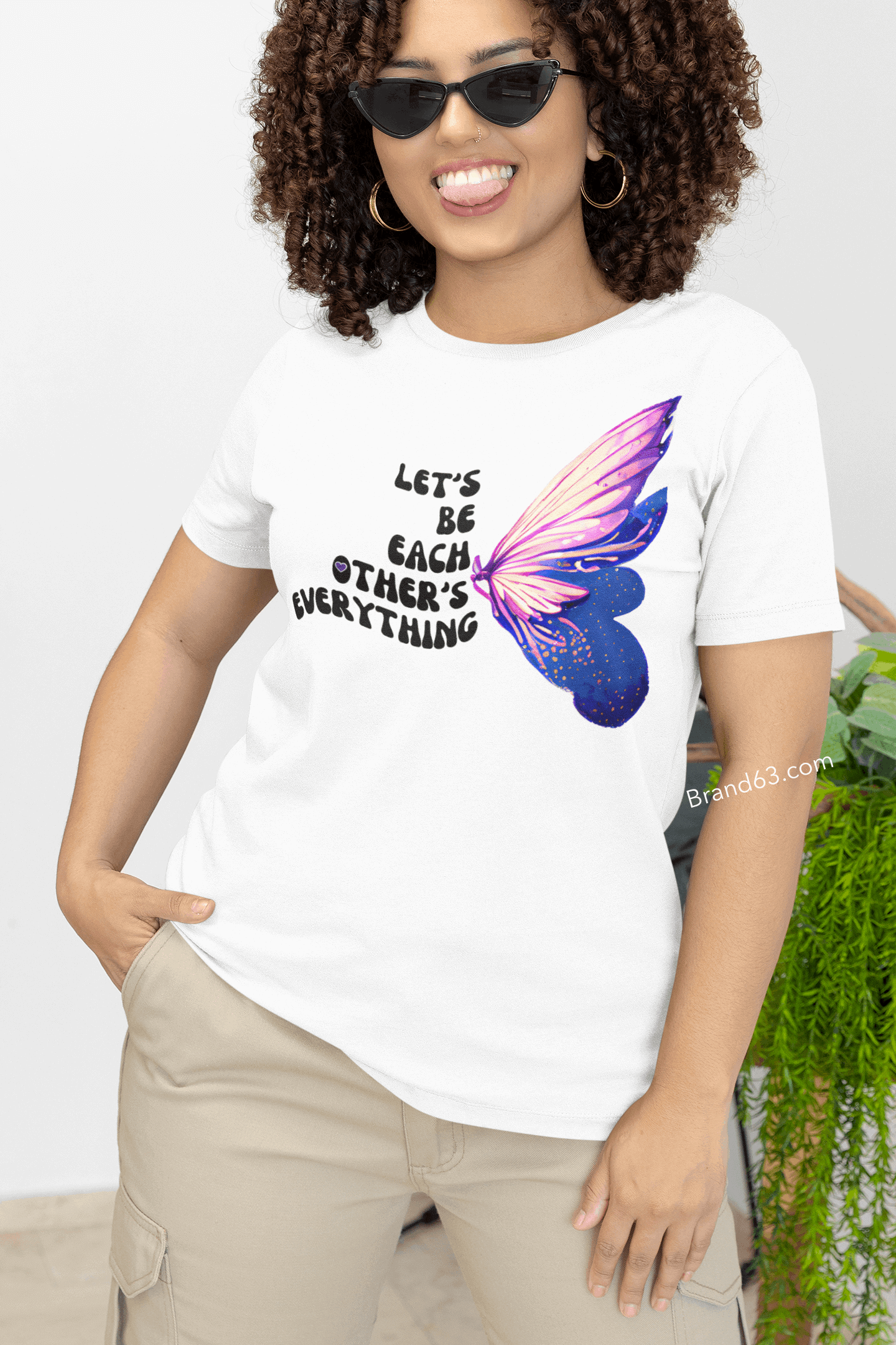 Beautiful Together Butterfly! - Jersey T-Shirt | Front and Back Printed Tee, Brand63